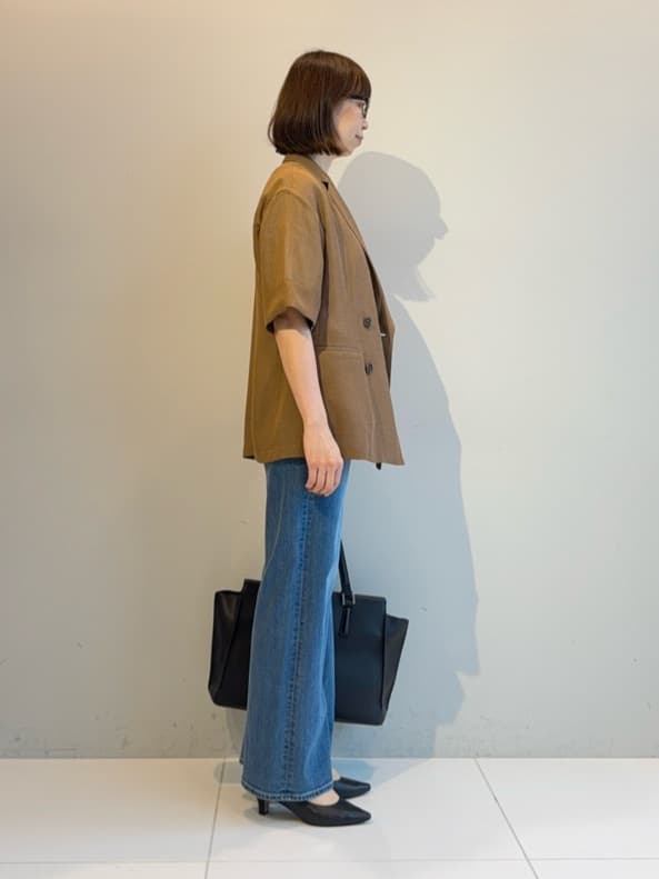 murayamaさんの「INDIVI｜【洗える／メッシュ素材／SETUP可能】半袖シアージャケット」を使ったコーディネート
