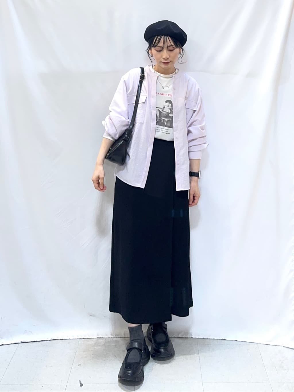 𝐇𝐢𝐫𝐨𝐦𝐢さんの「SHOO･LA･RUE｜【綿100％/S-LL/プチプラ】選べる3柄 プリントアソートロンT」を使ったコーディネート