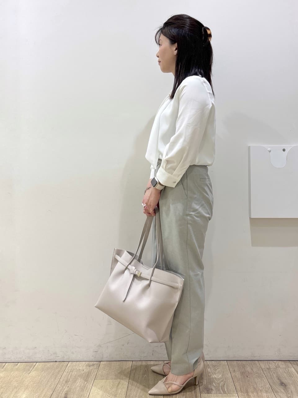 mameさんの「index｜【接触冷感／吸水速乾】ノーカラージャケット／セットアップ対応可《洗える／防シワ／ストレッチ》」を使ったコーディネート