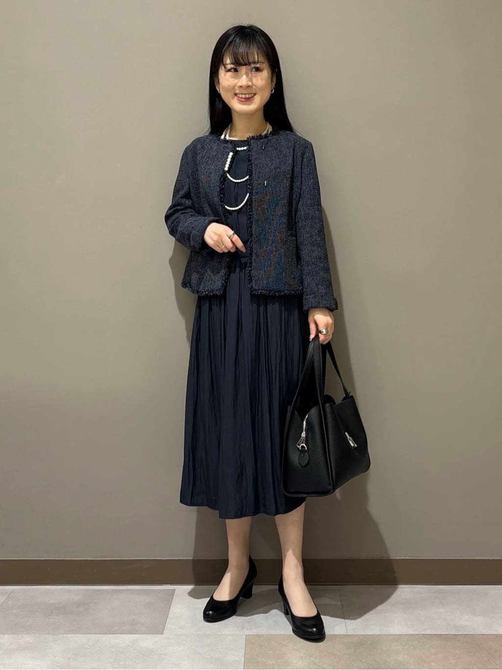 KEIKOさんの「INDIVI｜【洗える】ギャザーフレアワンピース」を使ったコーディネート