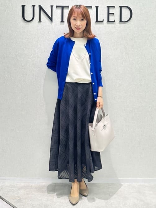 Miwaさんの「UNTITLED｜【アンサンブル可/薄手】ベーシッククルーネックカーディガン」を使ったコーディネート