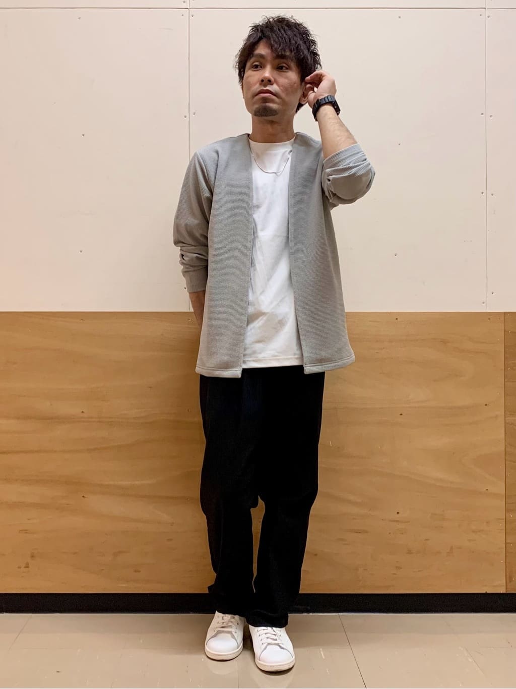 MATUさんの「THE SHOP TK｜【2点セット】カーディガン＋半袖Tシャツ 洗濯機OK」を使ったコーディネート