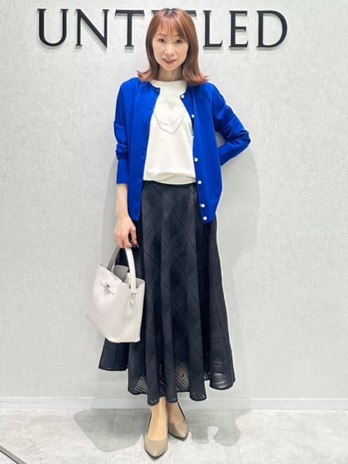 Miwaさんの「UNTITLED｜【アンサンブル可/薄手】ベーシッククルーネックカーディガン」を使ったコーディネート