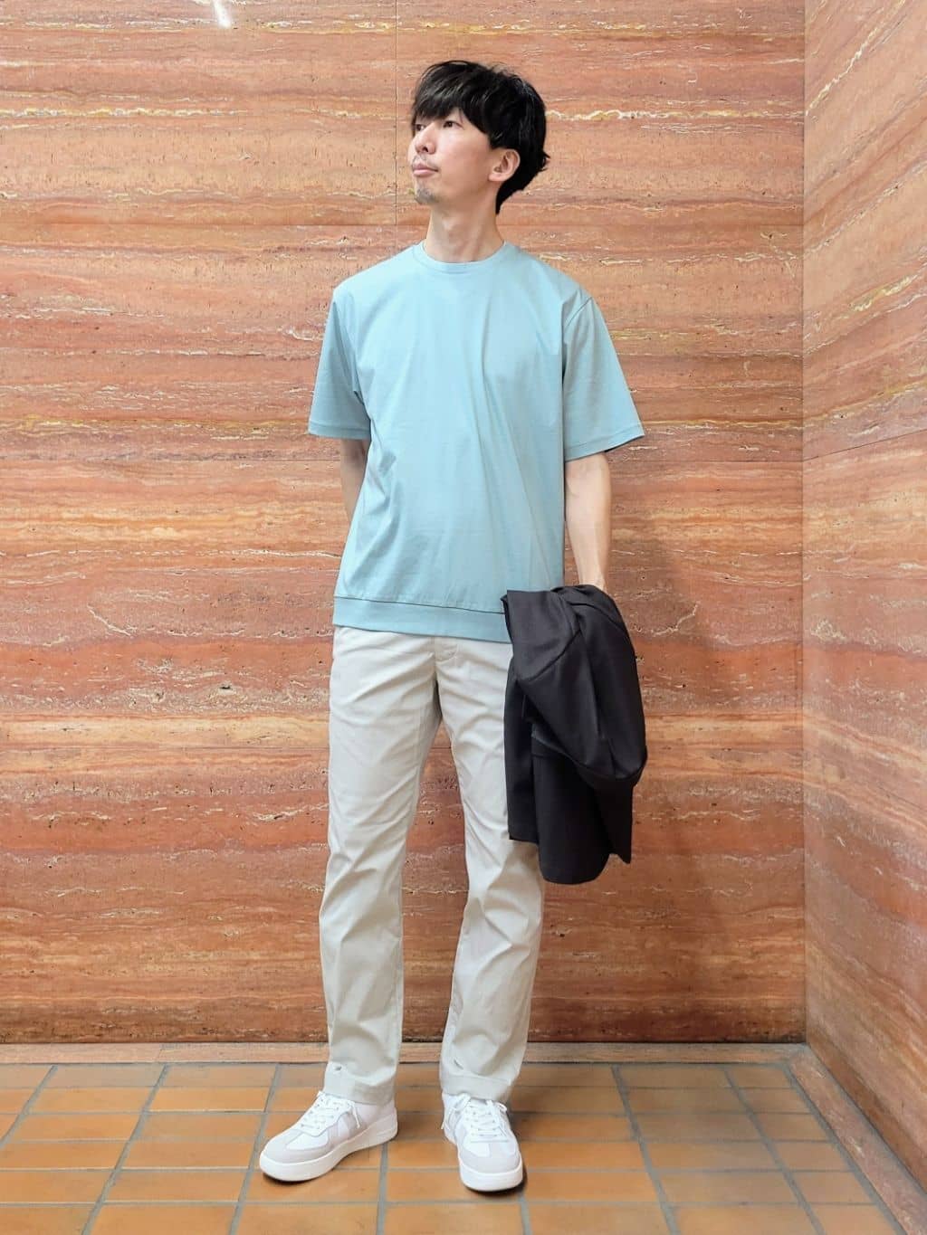 piroyaさんの「TAKEO KIKUCHI｜【接触冷感】アイスクリアコットン Tシャツ」を使ったコーディネート