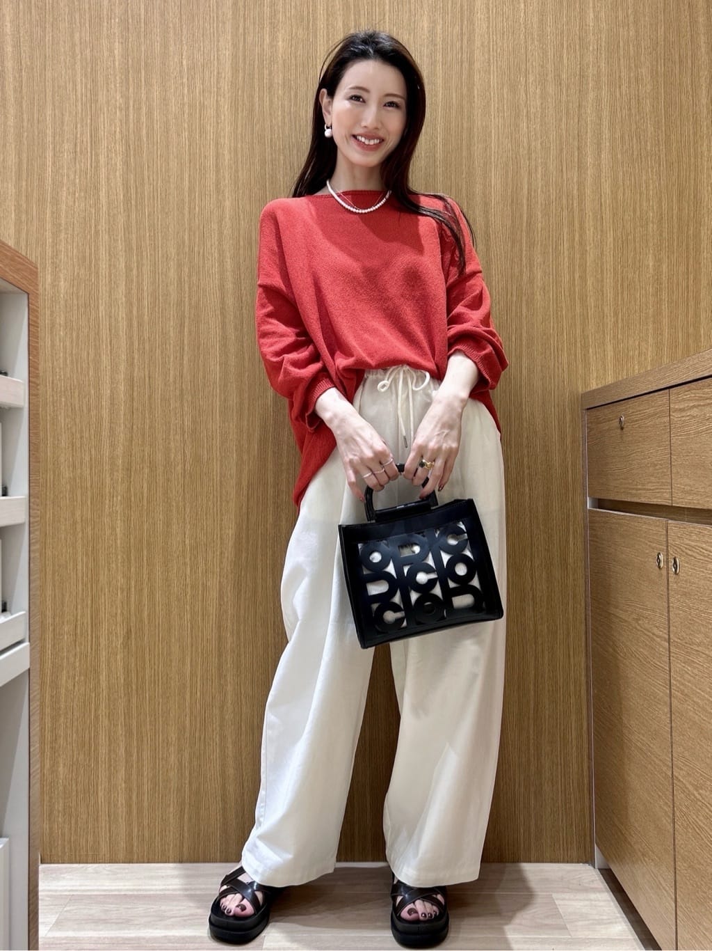 maiさんの「OPAQUE.CLIP｜麻混リラクシーニット【洗濯機OK】」を使ったコーディネート