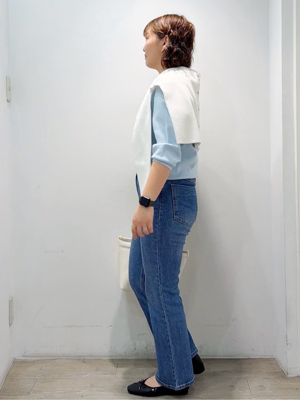 sumicaさんの「OPAQUE.CLIP｜スナップボタンニットカーディガン【洗濯機OK／抗ピル】」を使ったコーディネート