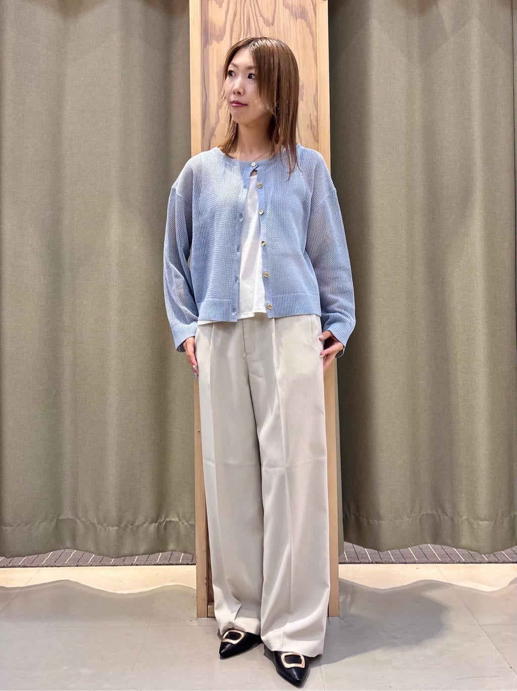 HaNeさんの「THE SHOP TK｜【2点セット】前後2wayラメメッシュタンクセット」を使ったコーディネート