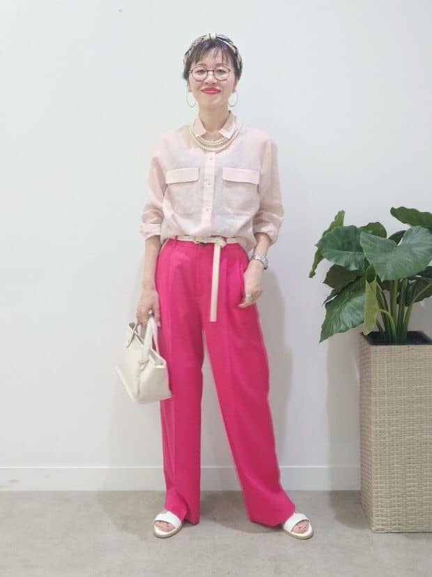 MUTSUKOさんの「UNTITLED｜【接触冷感】ドライタッチシャツ」を使ったコーディネート