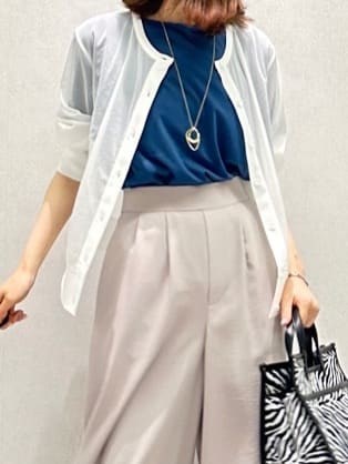 Miwaさんの「UNTITLED｜【きれいめ／接触冷感／日本製】ハンカチスリーブプルオーバー」を使ったコーディネート