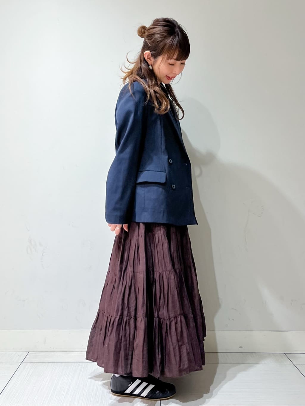 じゅんさんの「DRESSTERIOR｜【セットアップ可/吸水速乾/ウォッシャブル】リネンブレンドオックスダブルジャケット」を使ったコーディネート