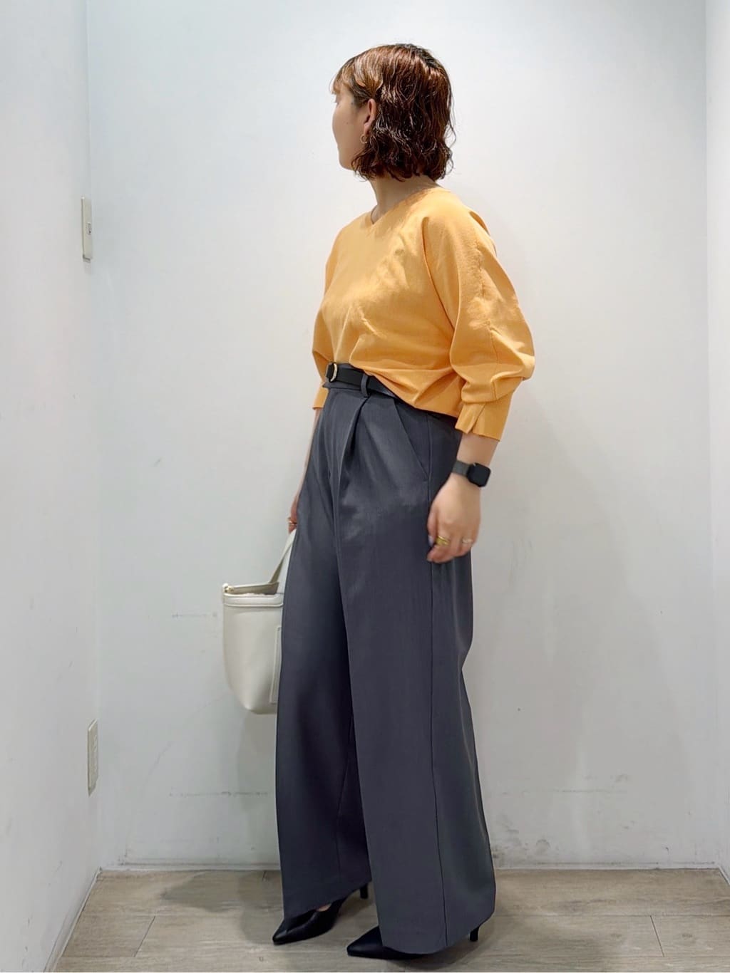 sumicaさんの「OPAQUE.CLIP｜リラクシードルマンスリーブニット【洗濯機OK／抗ピル】」を使ったコーディネート