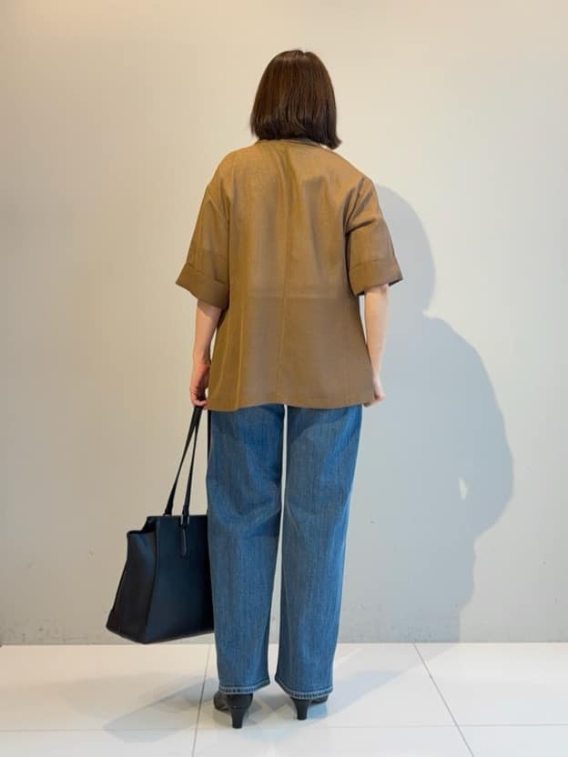 murayamaさんの「INDIVI｜【洗える／メッシュ素材／SETUP可能】半袖シアージャケット」を使ったコーディネート