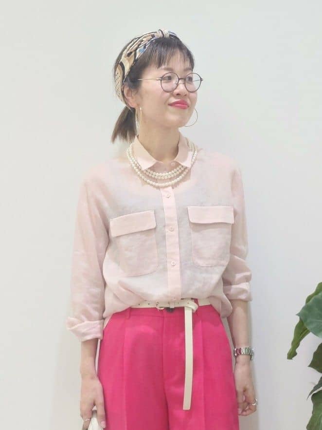 MUTSUKOさんの「UNTITLED｜【接触冷感】ドライタッチシャツ」を使ったコーディネート