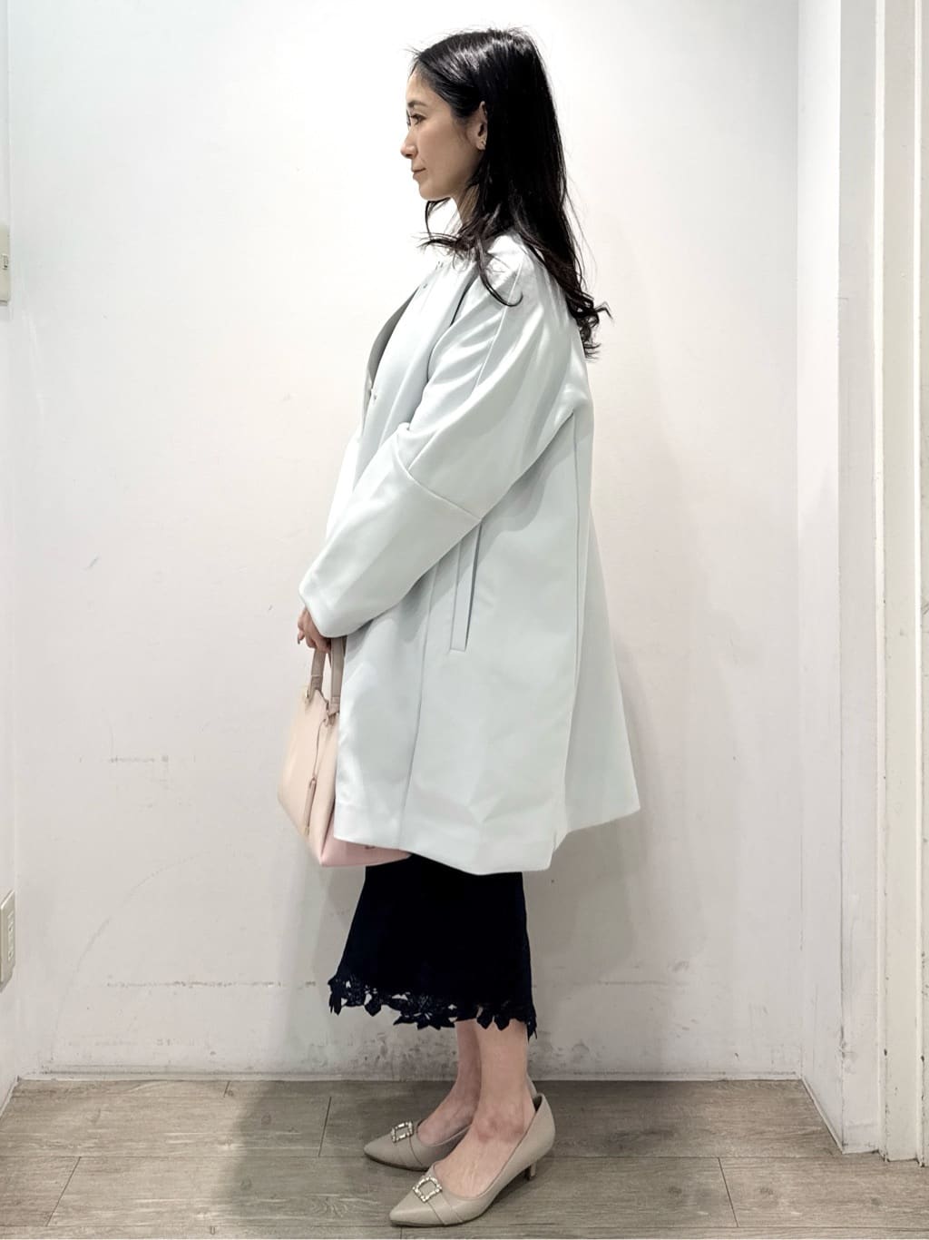 yuicciさんの「OPAQUE.CLIP｜フォルムスリーブミドルコート【洗濯機OK】」を使ったコーディネート