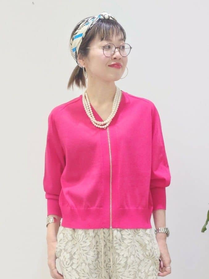 MUTSUKOさんの「UNTITLED｜【アンサンブル可/日除け・冷房対策】シアーレーヨンZIPカーディガン」を使ったコーディネート