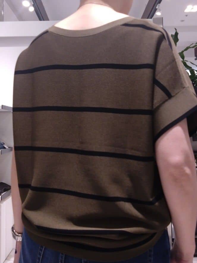 まちこさんの「UNTITLED｜【11色展開/体型カバー】前後2WAYフレンチスリーブニット」を使ったコーディネート