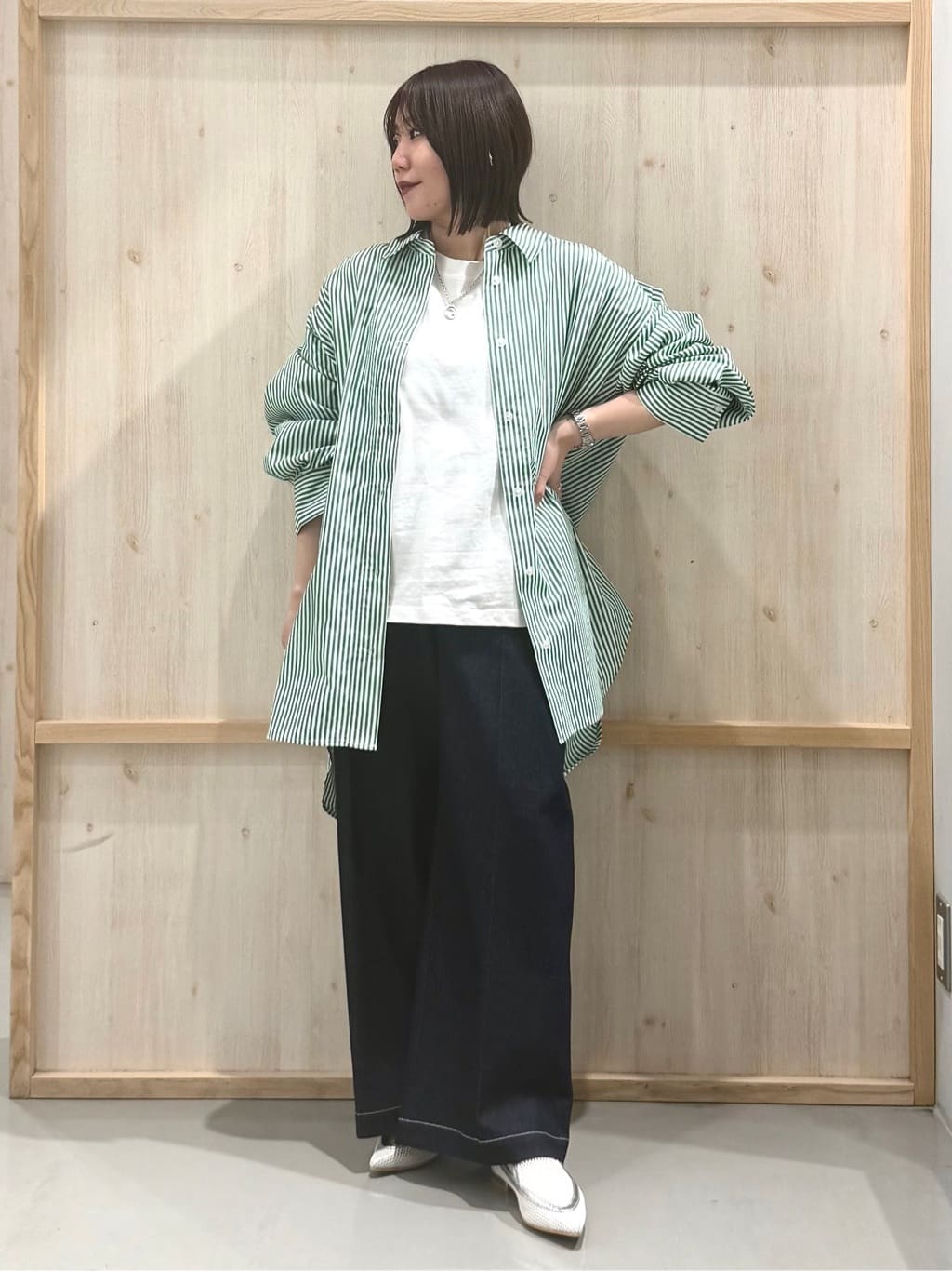 nanaさんの「THE SHOP TK｜【POLO BCS 別注】ワンポイント刺繍T」を使ったコーディネート