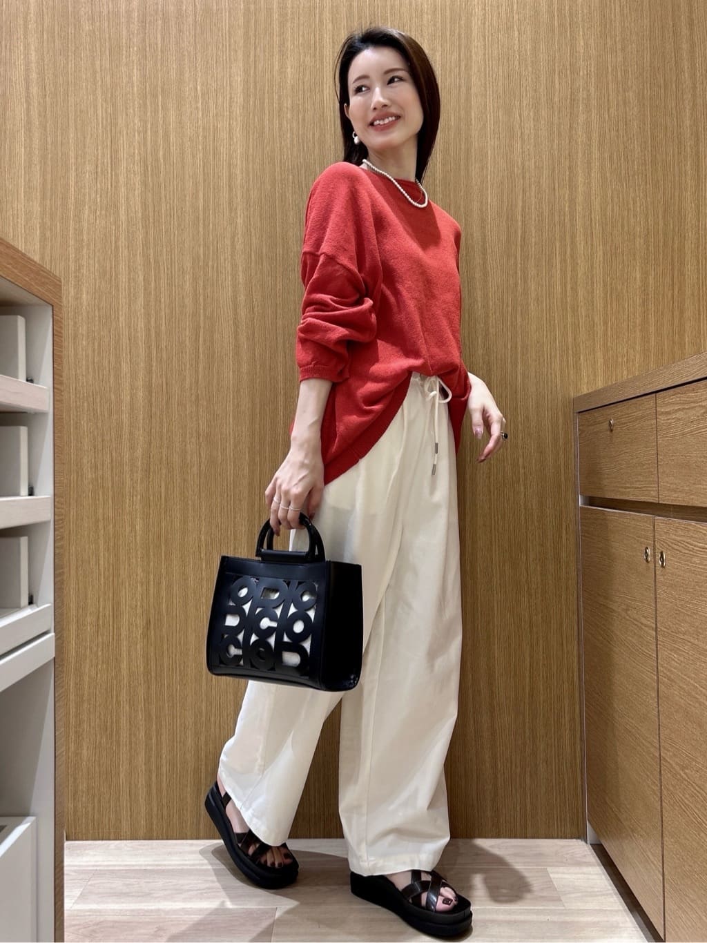 maiさんの「OPAQUE.CLIP｜麻混リラクシーニット【洗濯機OK】」を使ったコーディネート