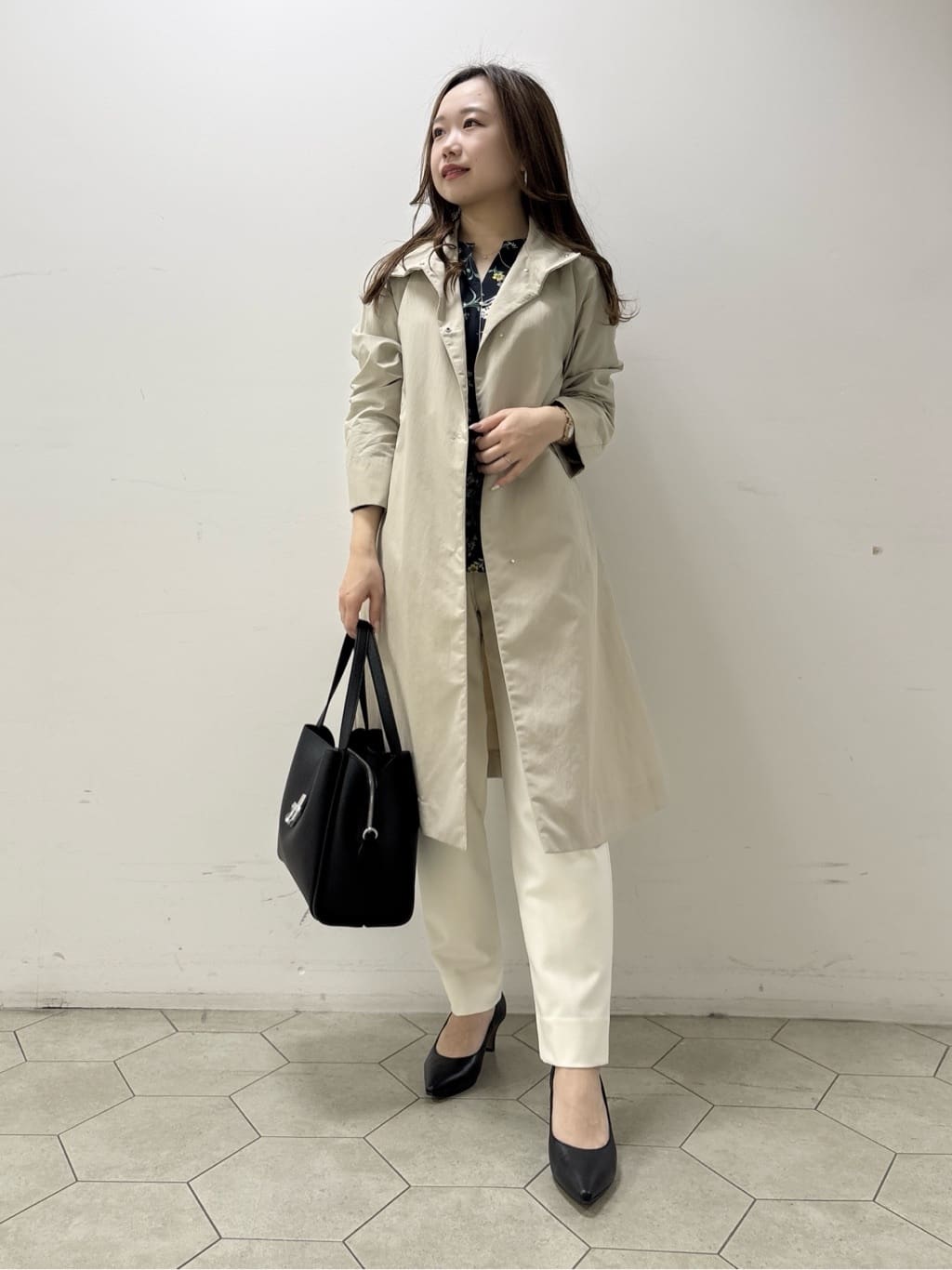 kahoさんの「INDIVI｜【フリー調整／2WAY】Y字シンプルネックレス」を使ったコーディネート