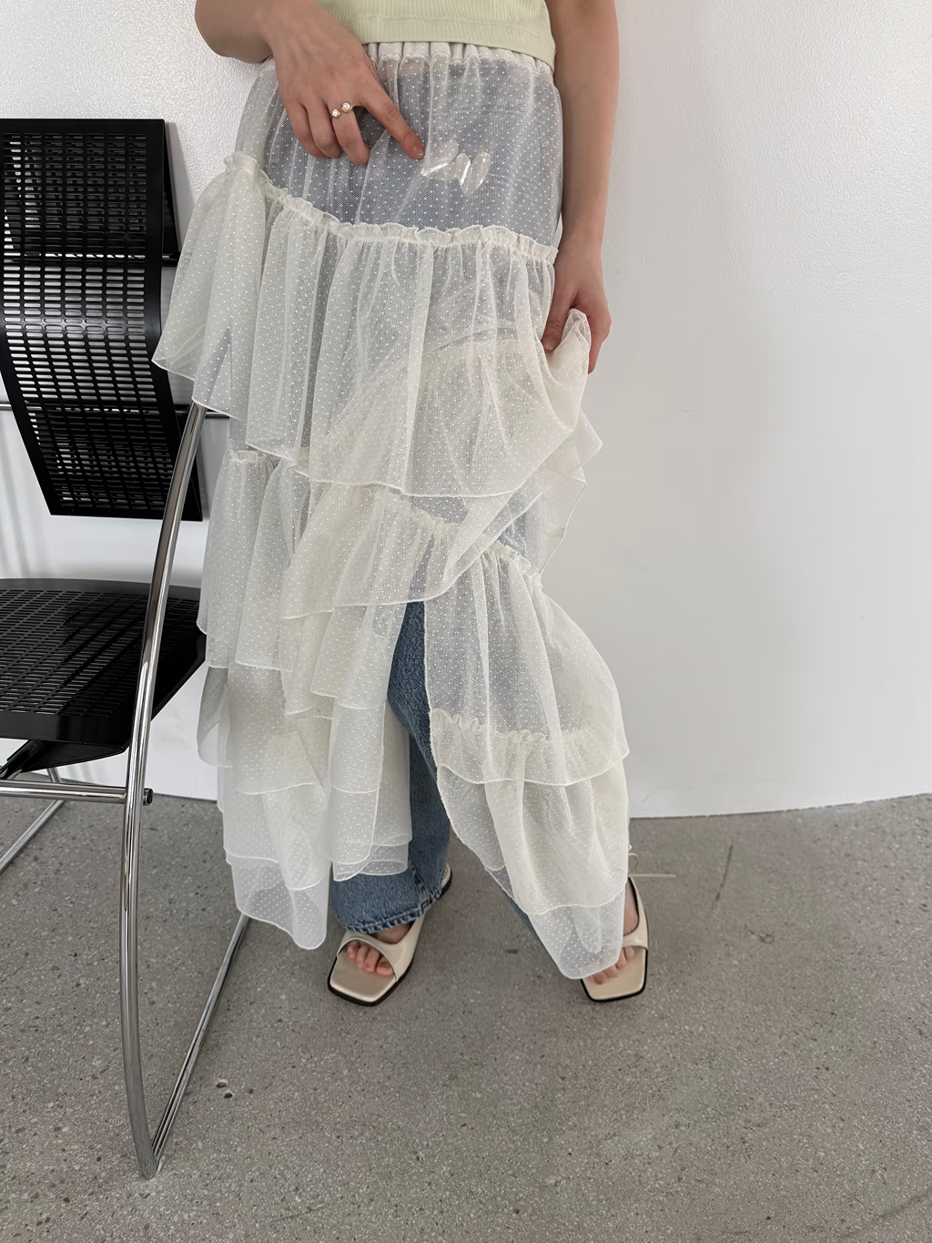 miyu maesakaさんの「CODE A｜M everyday rib button tee」を使ったコーディネート