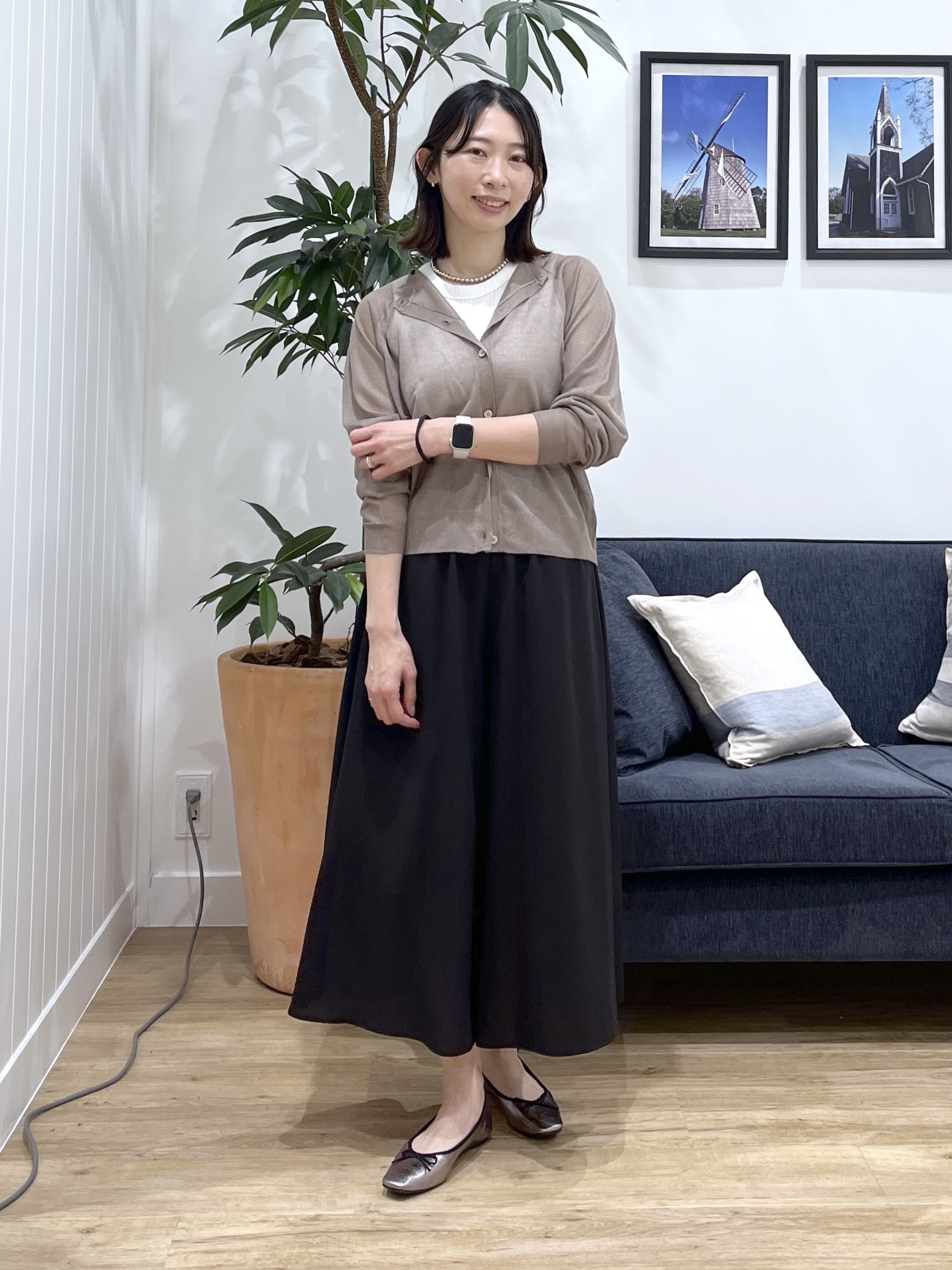 canaさんの「Dessin｜お守りカーディガン -ウォッシャブル-」を使ったコーディネート