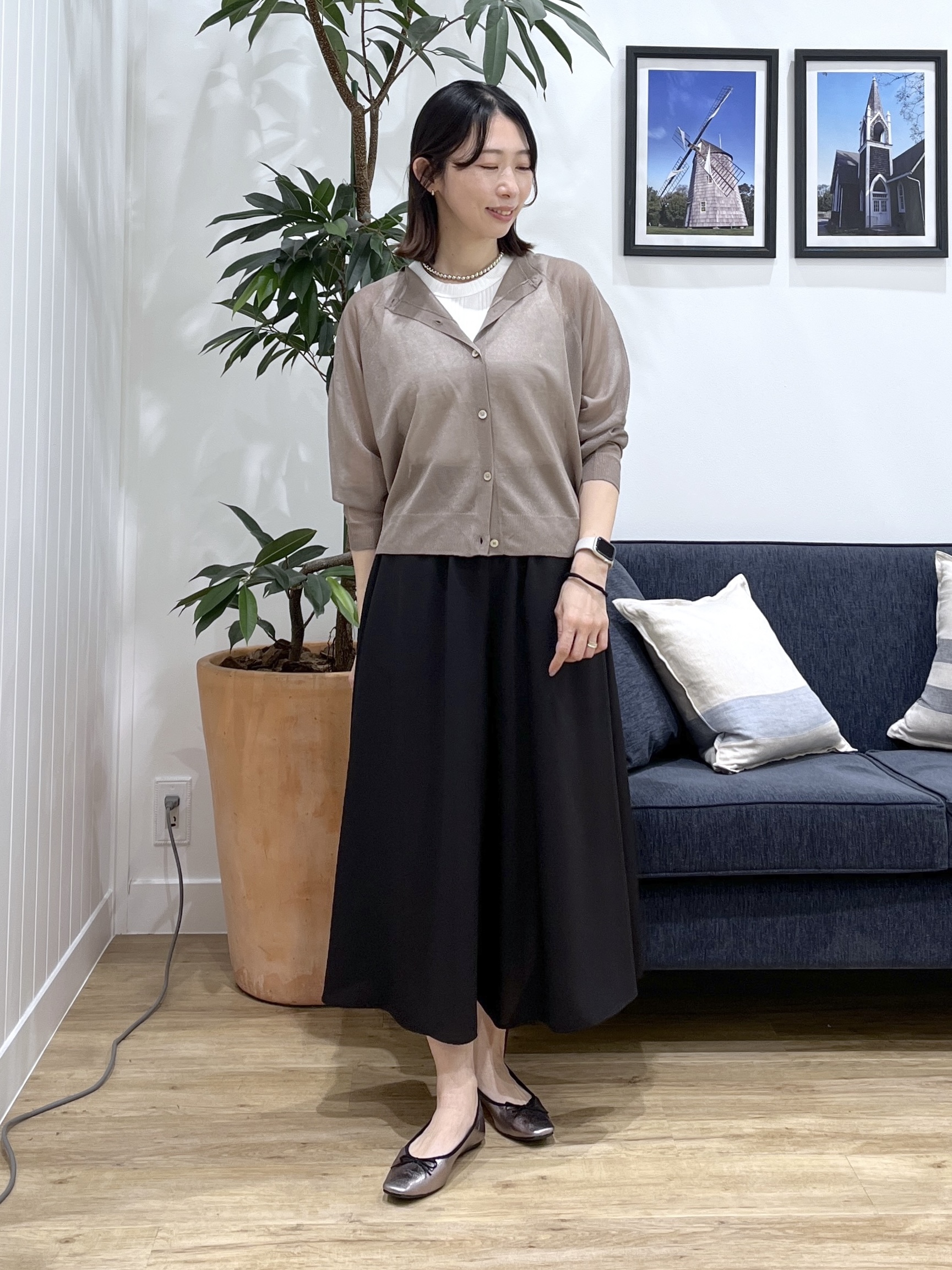canaさんの「Dessin｜お守りカーディガン -ウォッシャブル-」を使ったコーディネート