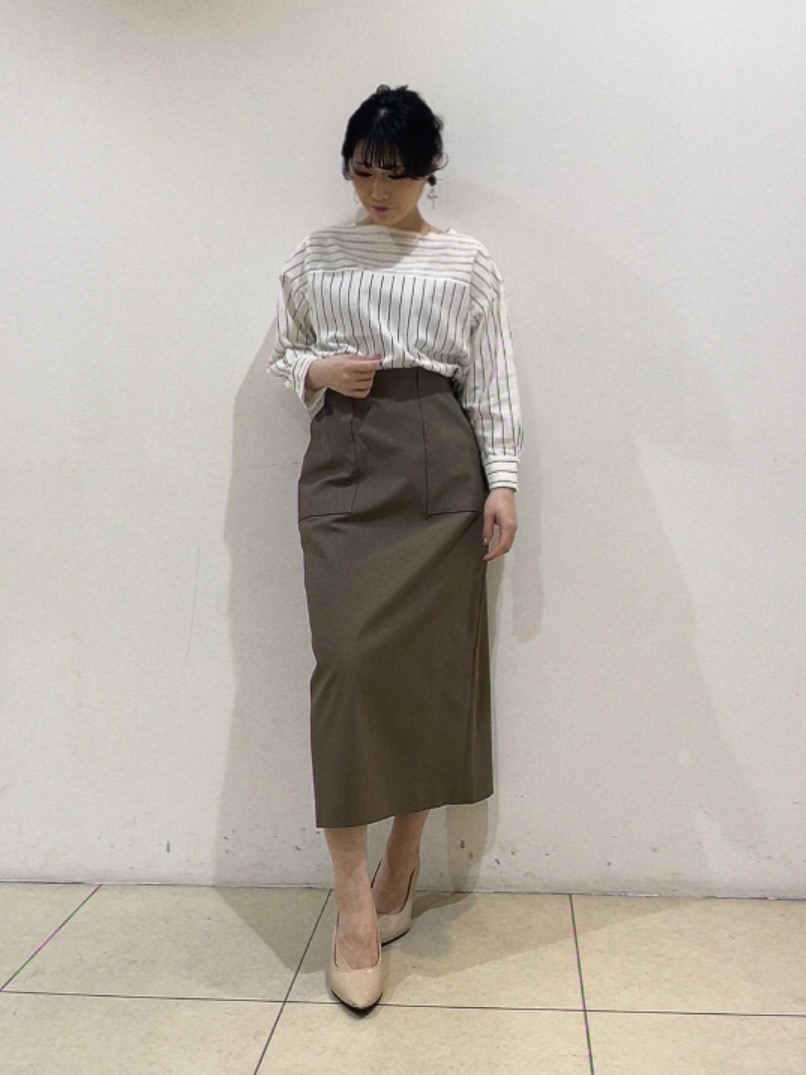 watanabeさんの「UNTITLED｜◆【洗える/6分袖】ボートネックブラウス」を使ったコーディネート