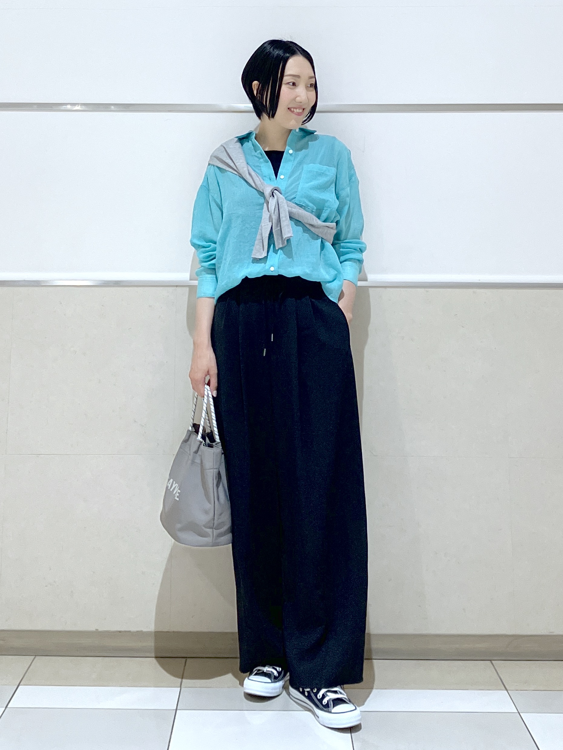 eriko さんの「Dessin｜【洗える】シアーカラーシャツ」を使ったコーディネート