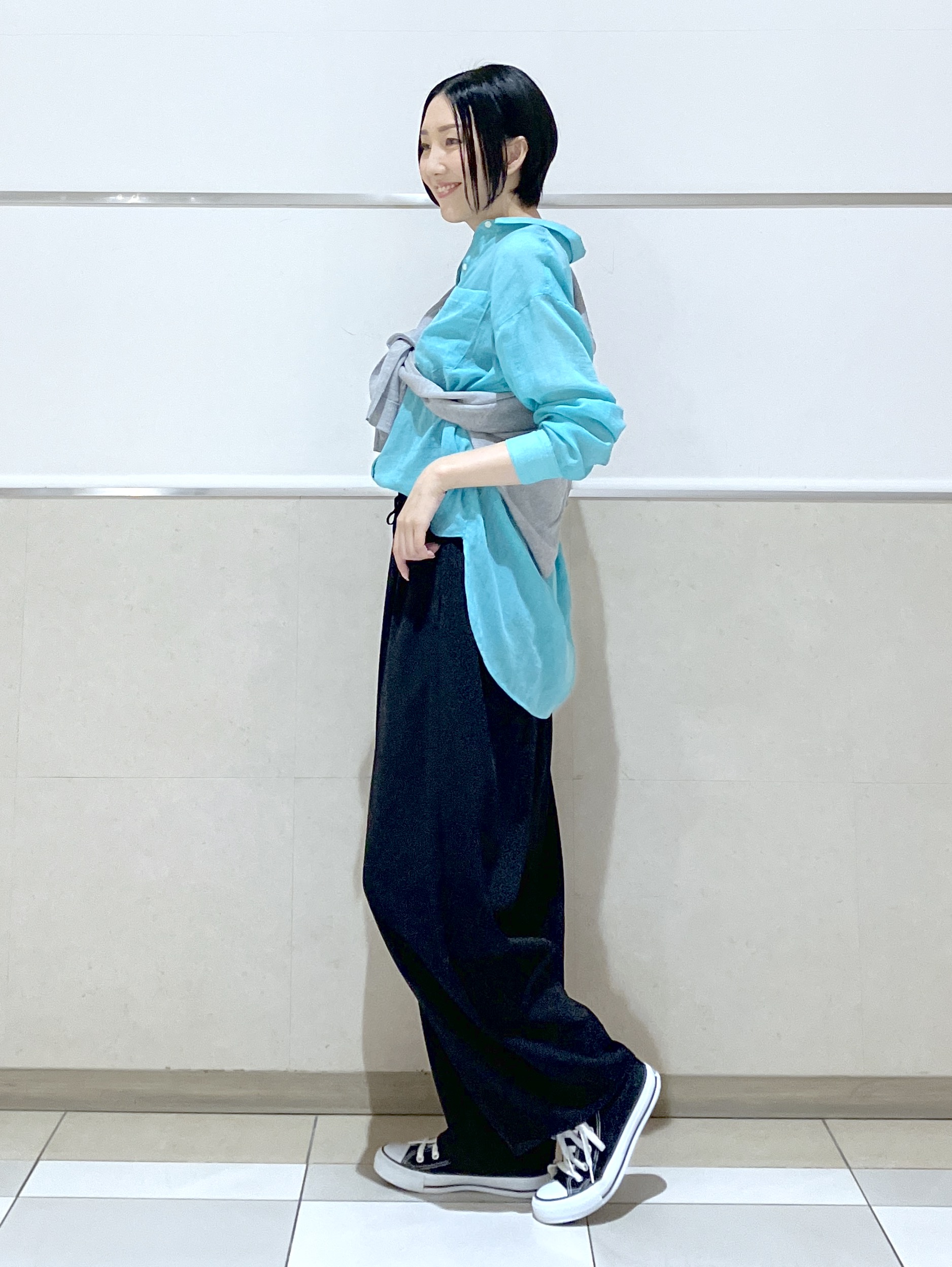 eriko さんの「Dessin｜【洗える】シアーカラーシャツ」を使ったコーディネート
