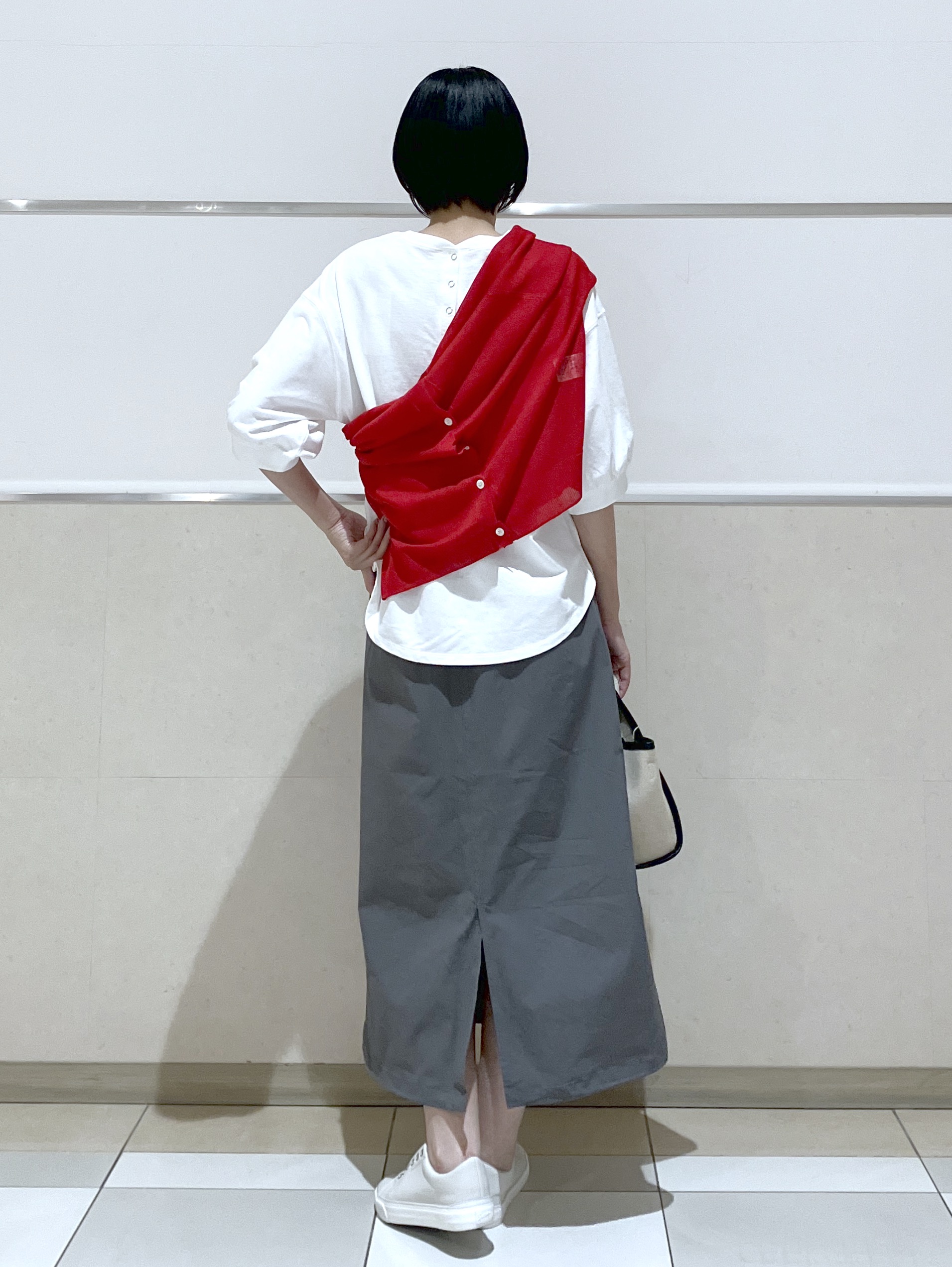 eriko さんの「Dessin｜【360度可愛い】バックヘンリーカットソー5分袖」を使ったコーディネート