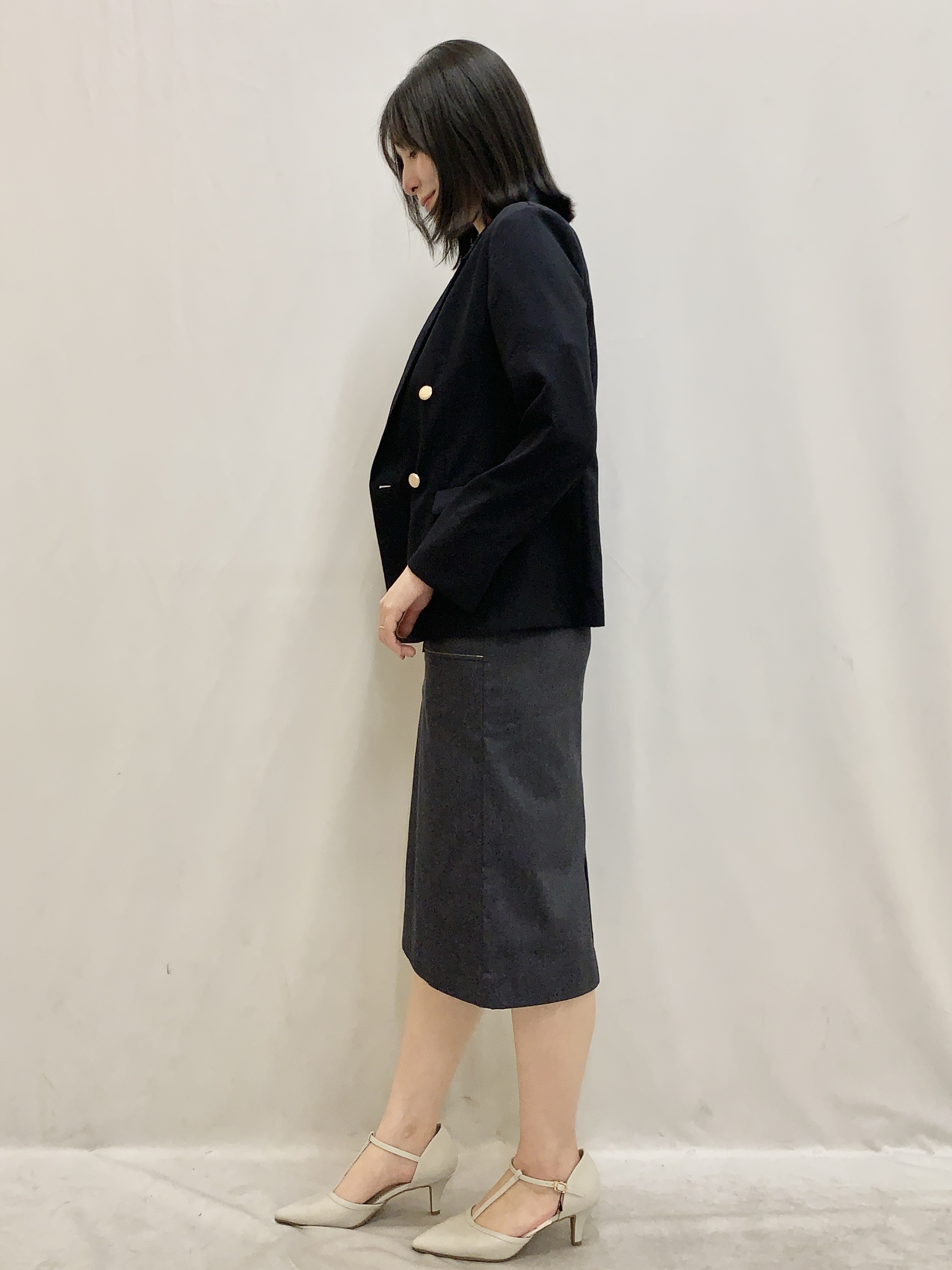 kasumiさんの「index｜《再入荷》ダブルブレストテーラードジャケット【接触冷感／吸水速乾／イージーアイロン／防シワ／洗濯機O」を使ったコーディネート