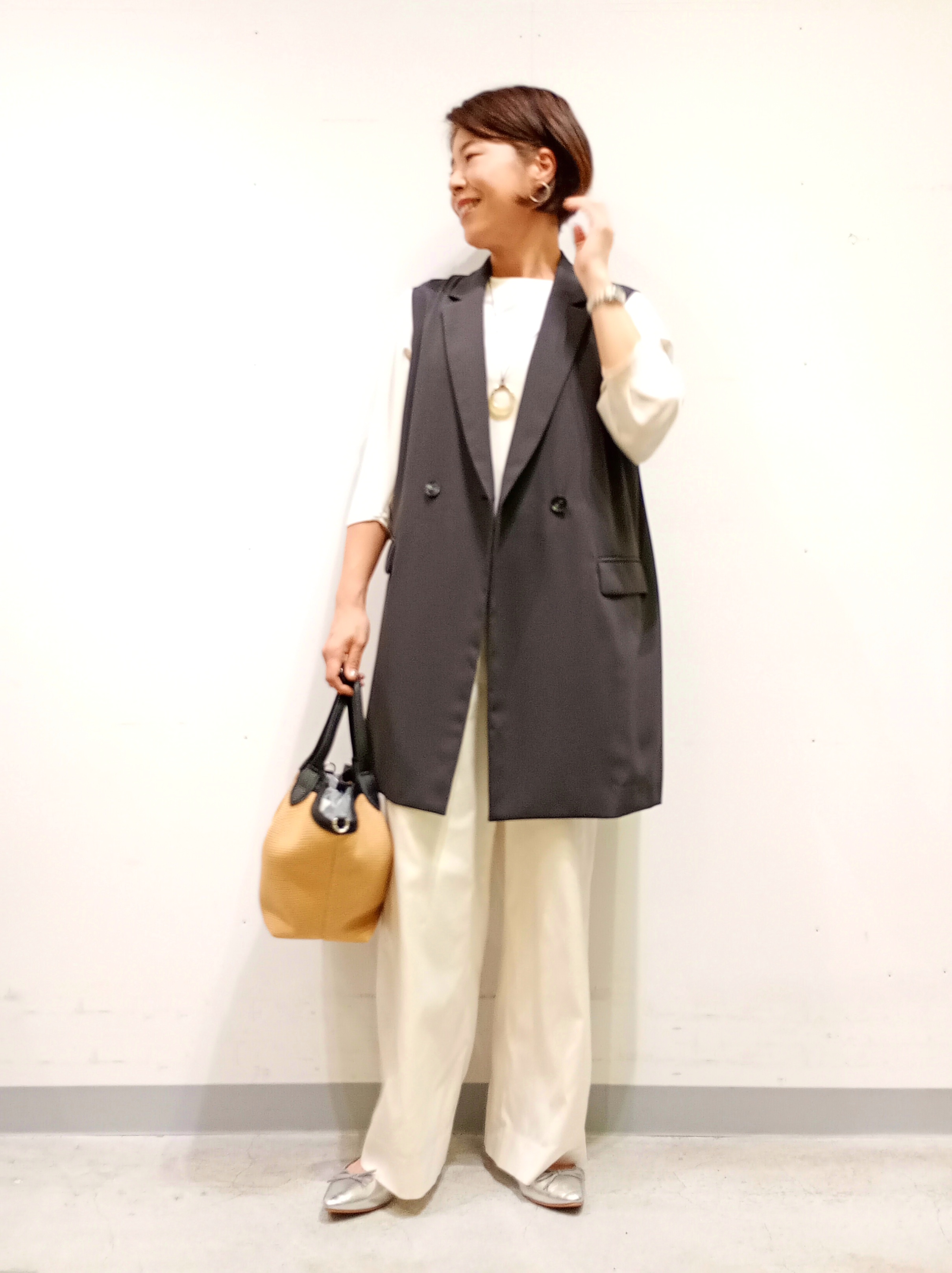 Kさんの「INDIVI｜【接触冷感／透湿／着る日傘】ドルマンダブルジャケット」を使ったコーディネート