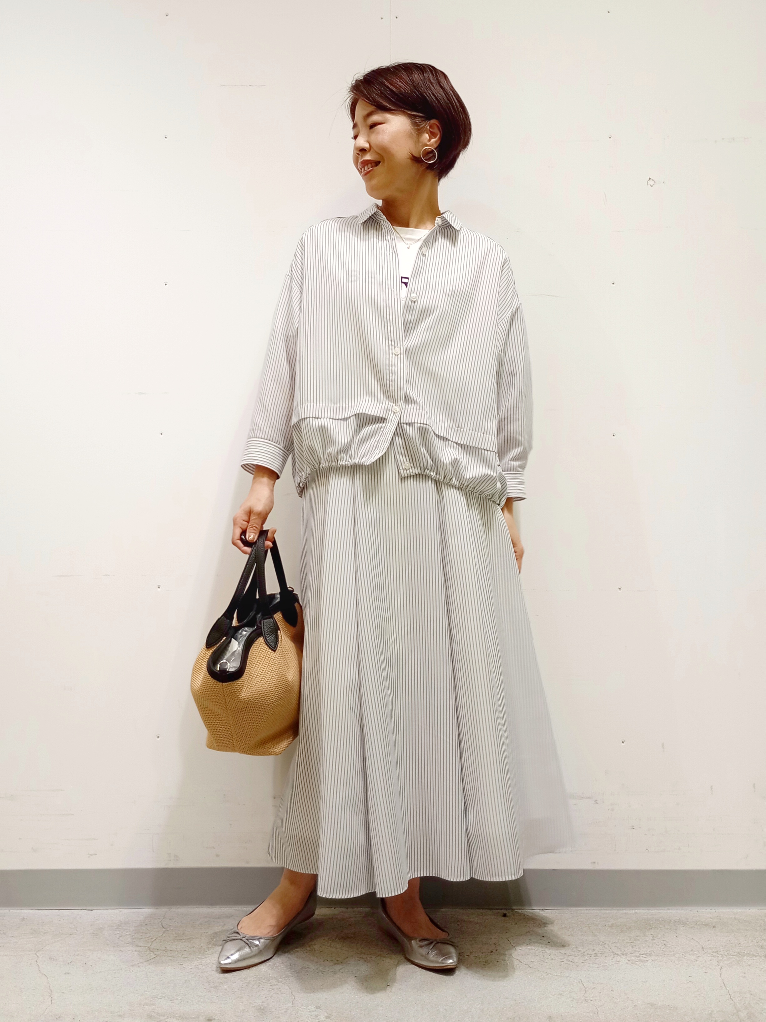 Kさんの「INDIVI｜【洗える／多機能／SETUP可】着る日傘ダブルジャケット」を使ったコーディネート