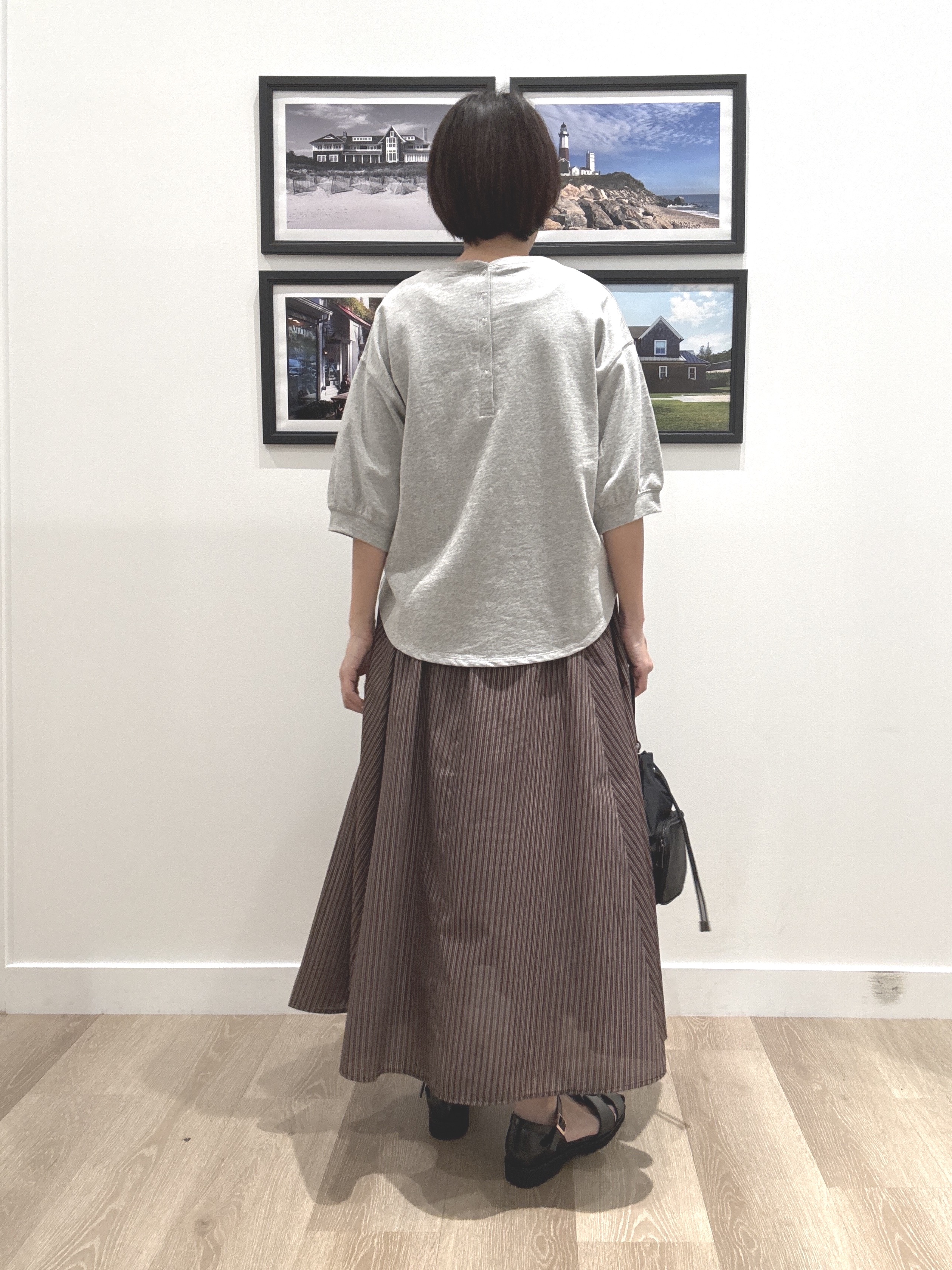 Naoさんの「Dessin｜【360度可愛い】バックヘンリーカットソー5分袖」を使ったコーディネート