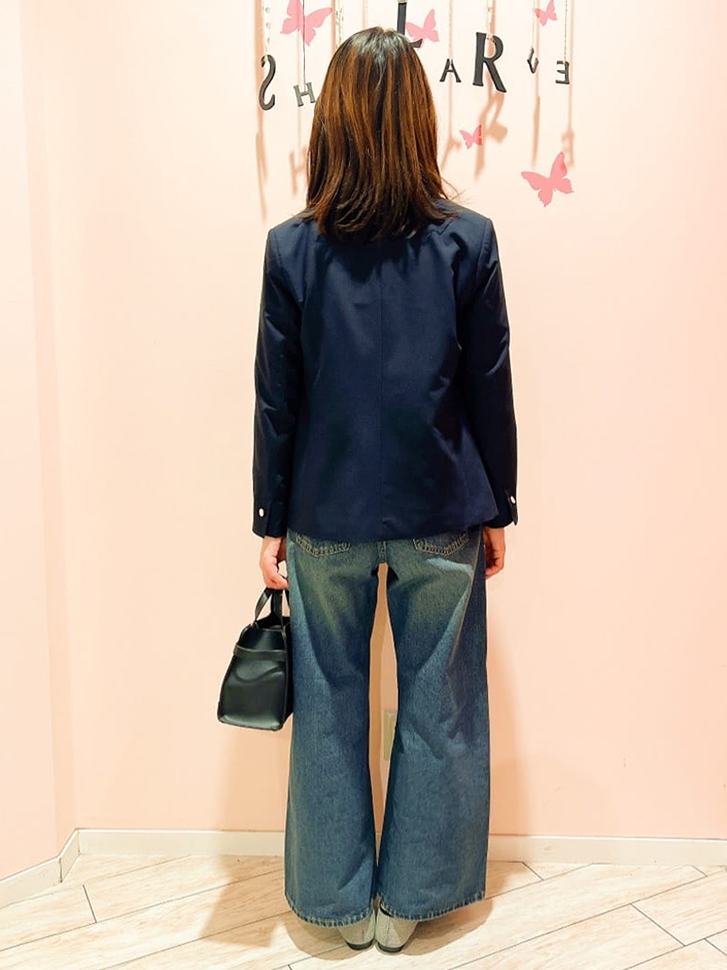 Muuさんの「SHOO･LA･RUE｜【セットアップ可/S-LL/洗濯機可】マニッシュに決まる ダブルブレストジャケット」を使ったコーディネート