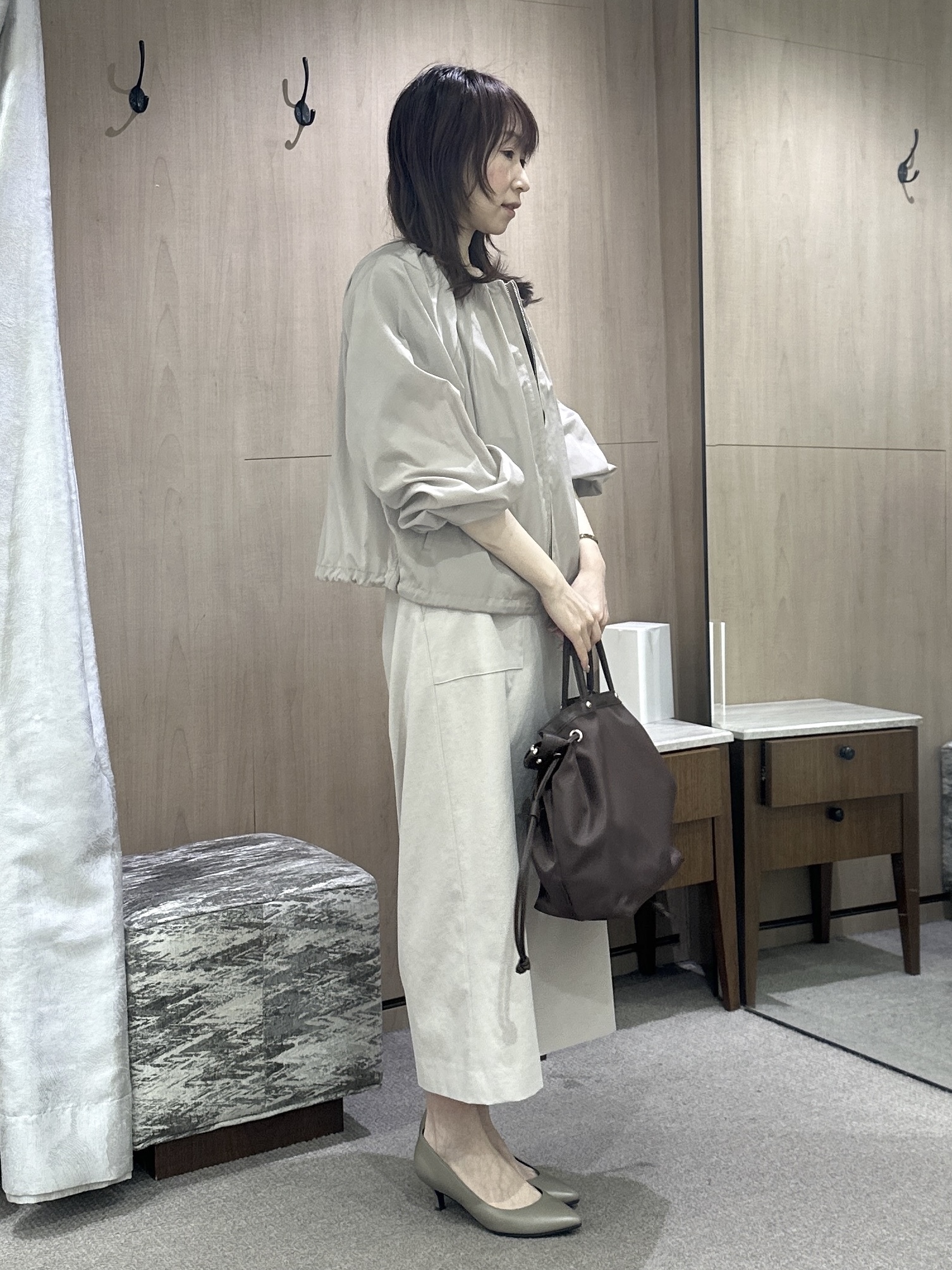 Miwaさんの「UNTITLED｜◆【セットアップ可/はっ水】シャイニータイプライターブルゾン」を使ったコーディネート