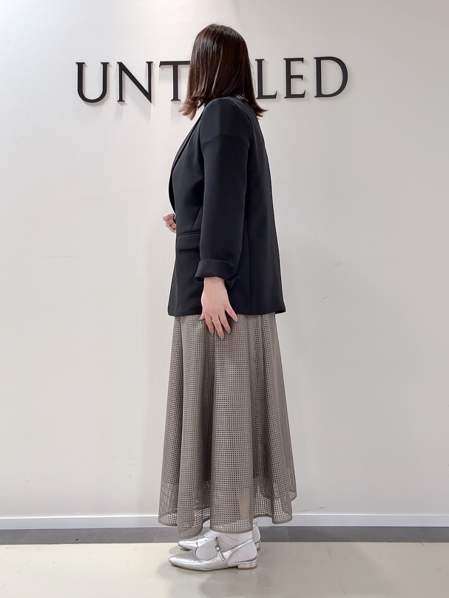 YUIさんの「UNTITLED｜◆【洗える/ストレッチ性】ダブルブレストジャケット」を使ったコーディネート