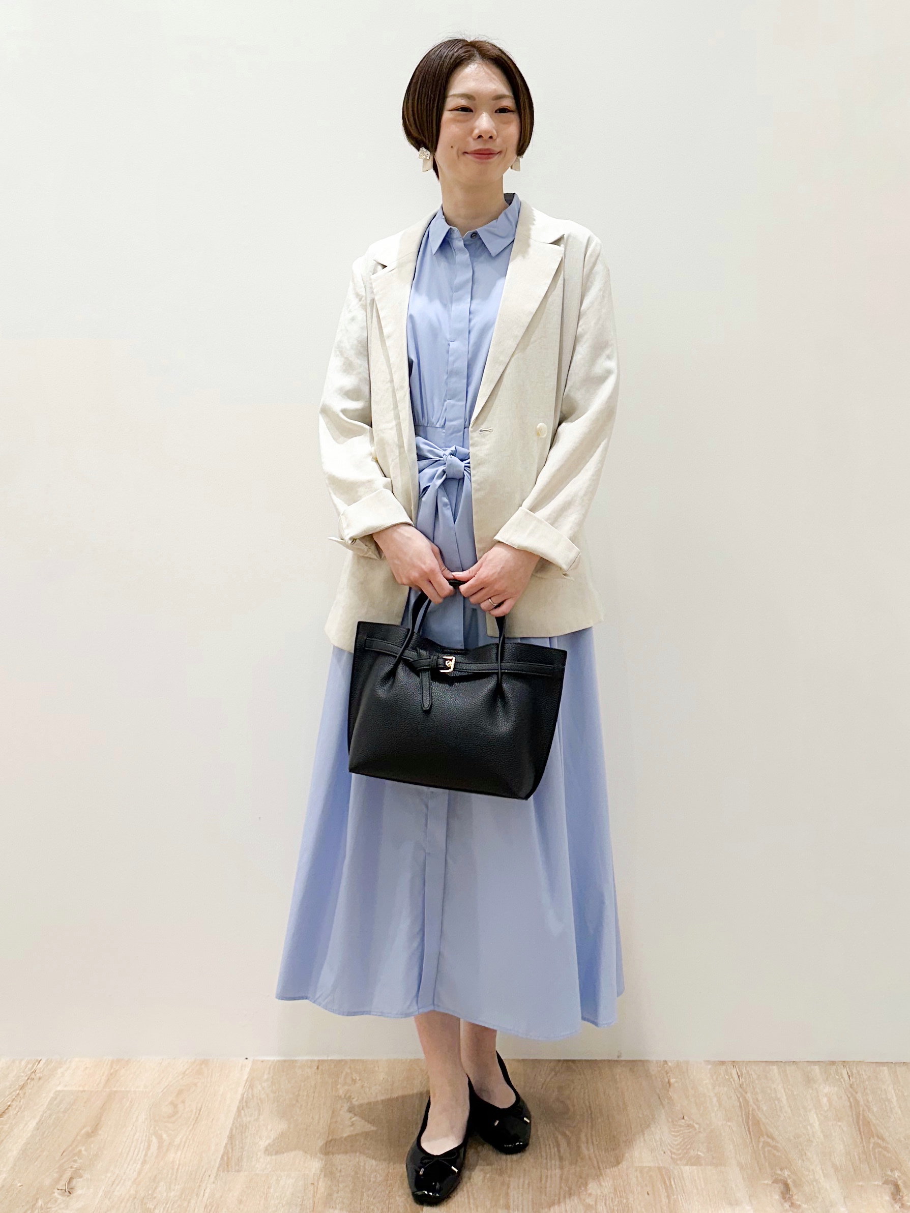 yurieさんの「OPAQUE.CLIP｜【UV／接触冷感】ダブルブレストジャケット《防シワ加工／洗える》」を使ったコーディネート
