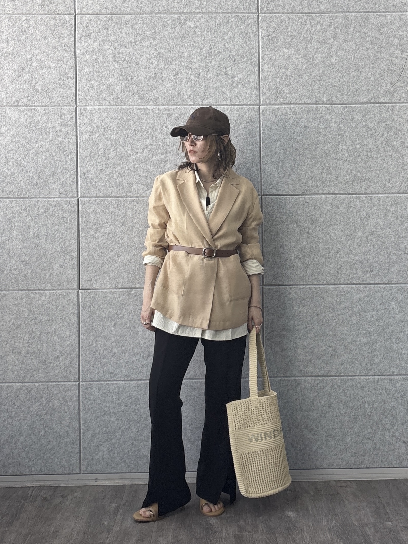kotakiさんの「INDIVI｜【接触冷感/通気性】シアーシャツジャケット」を使ったコーディネート