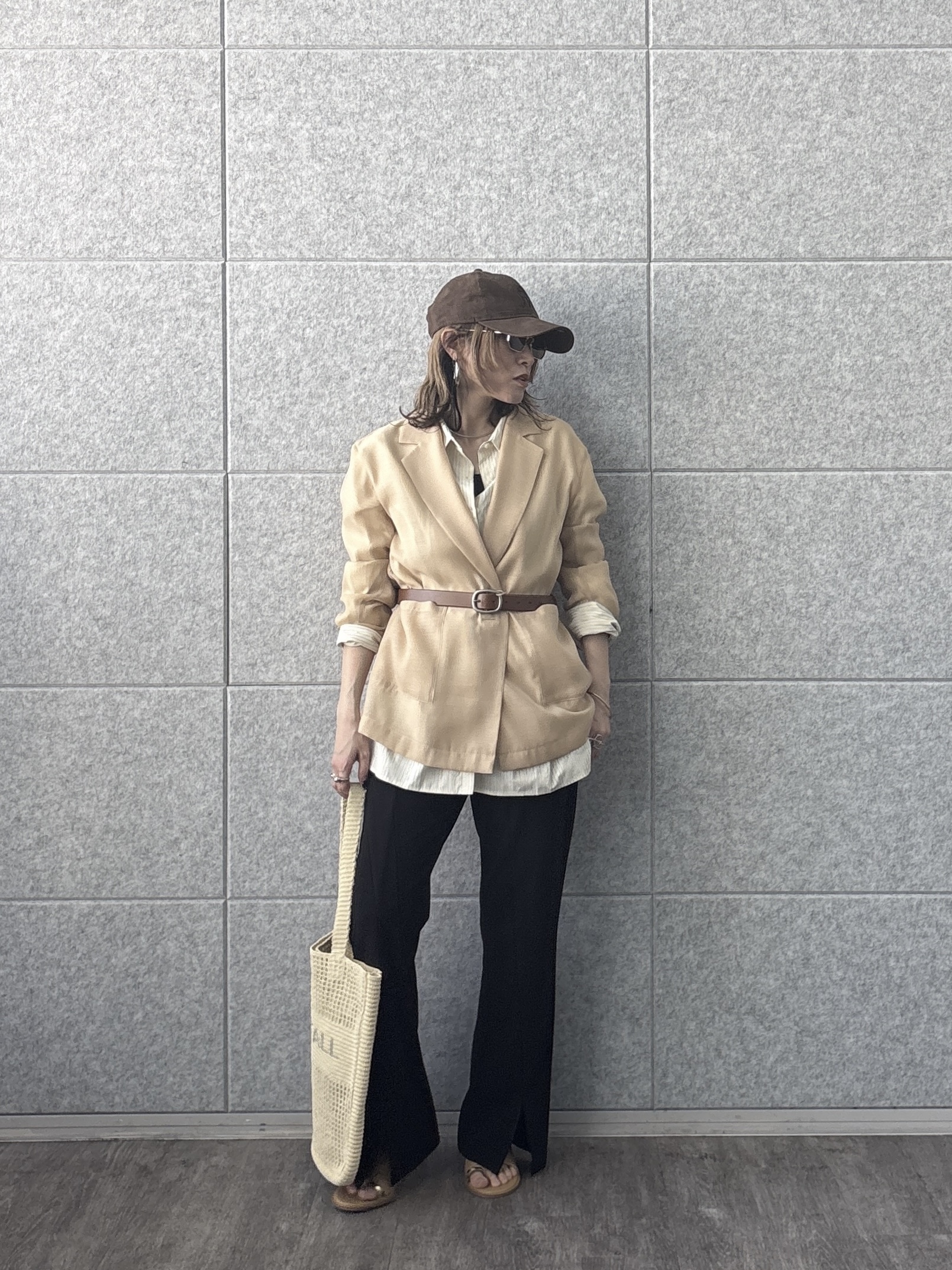 kotakiさんの「INDIVI｜【接触冷感/通気性】シアーシャツジャケット」を使ったコーディネート