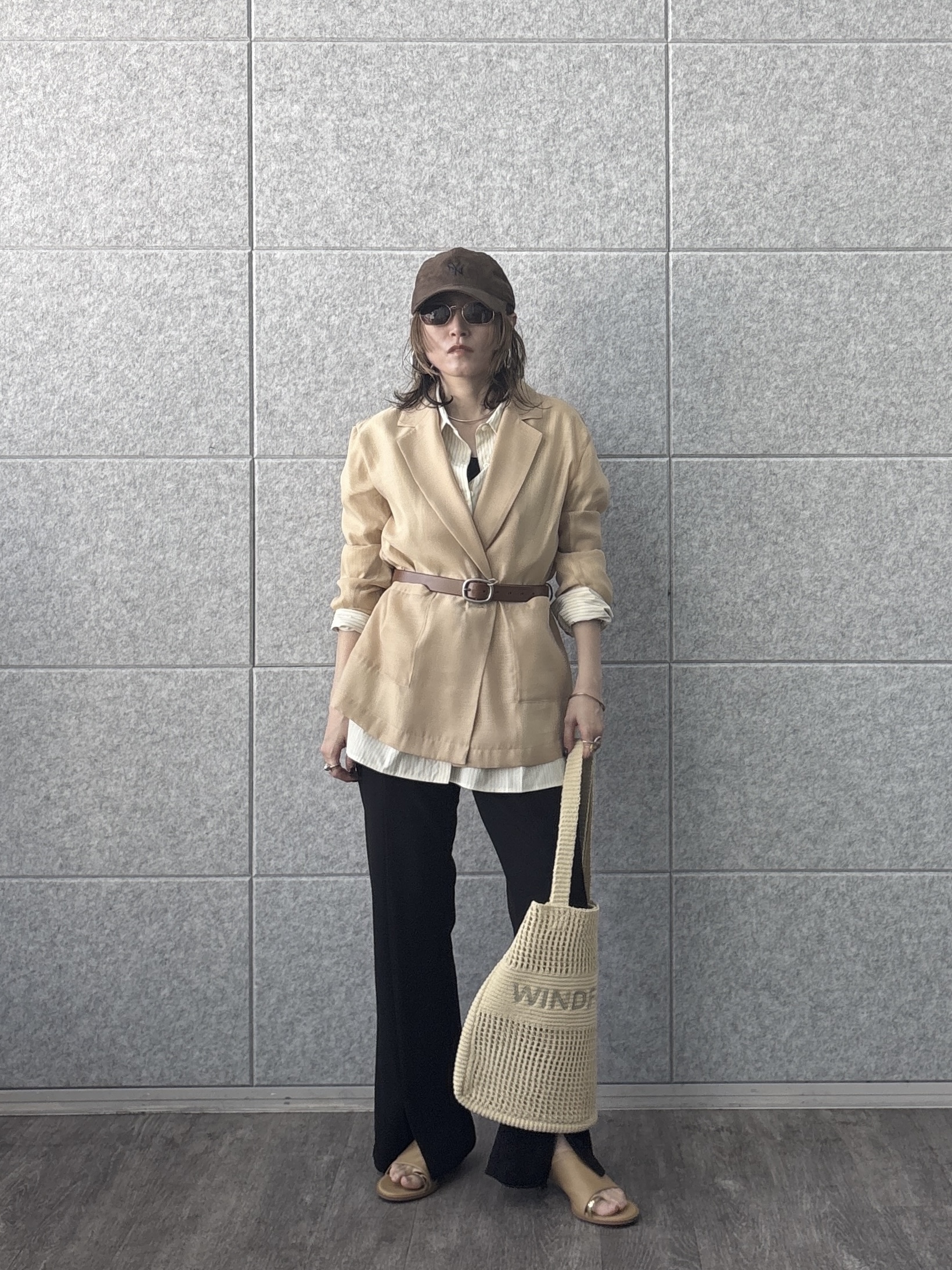 kotakiさんの「INDIVI｜【接触冷感/通気性】シアーシャツジャケット」を使ったコーディネート