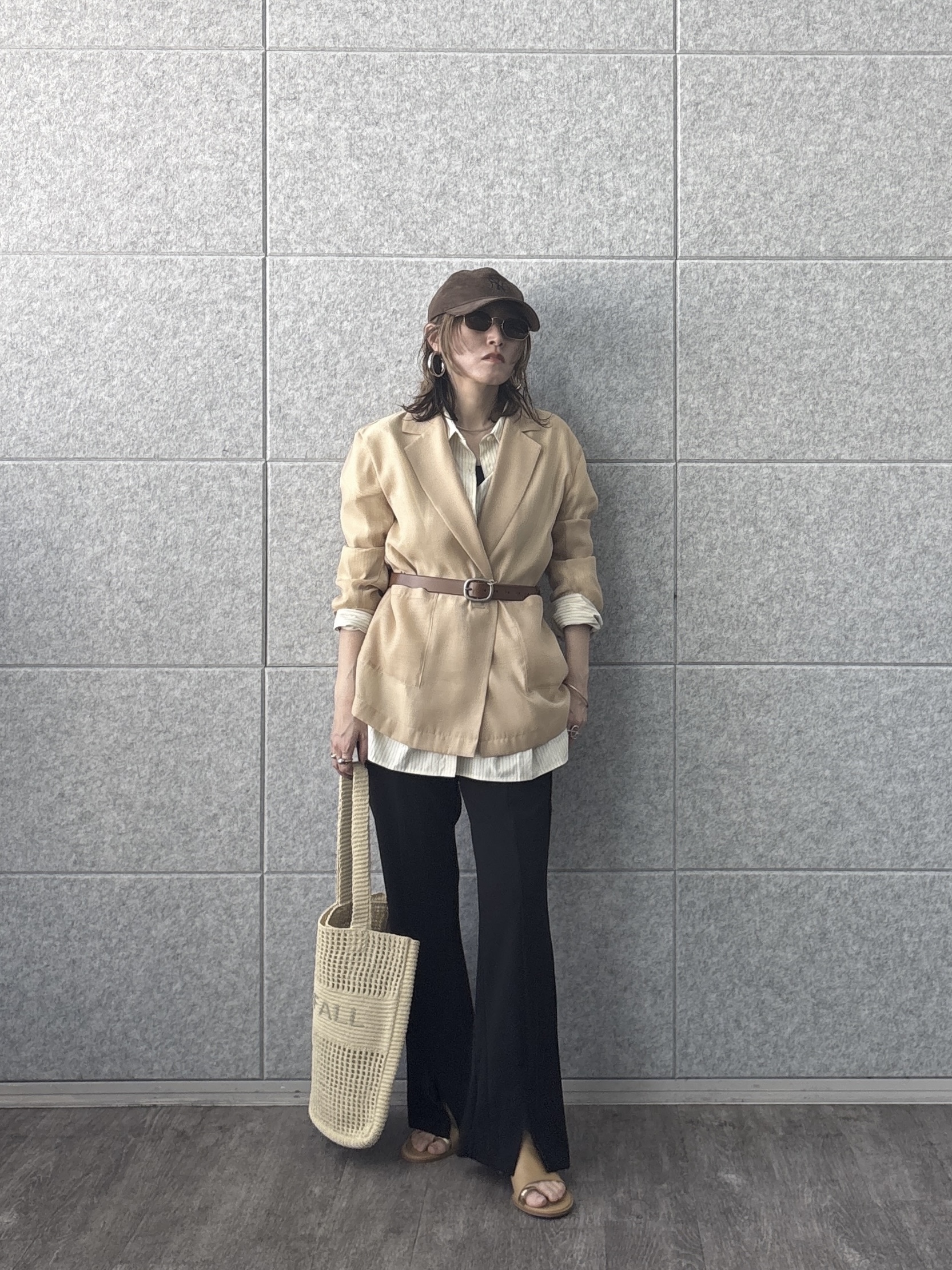 kotakiさんの「INDIVI｜【接触冷感/通気性】シアーシャツジャケット」を使ったコーディネート