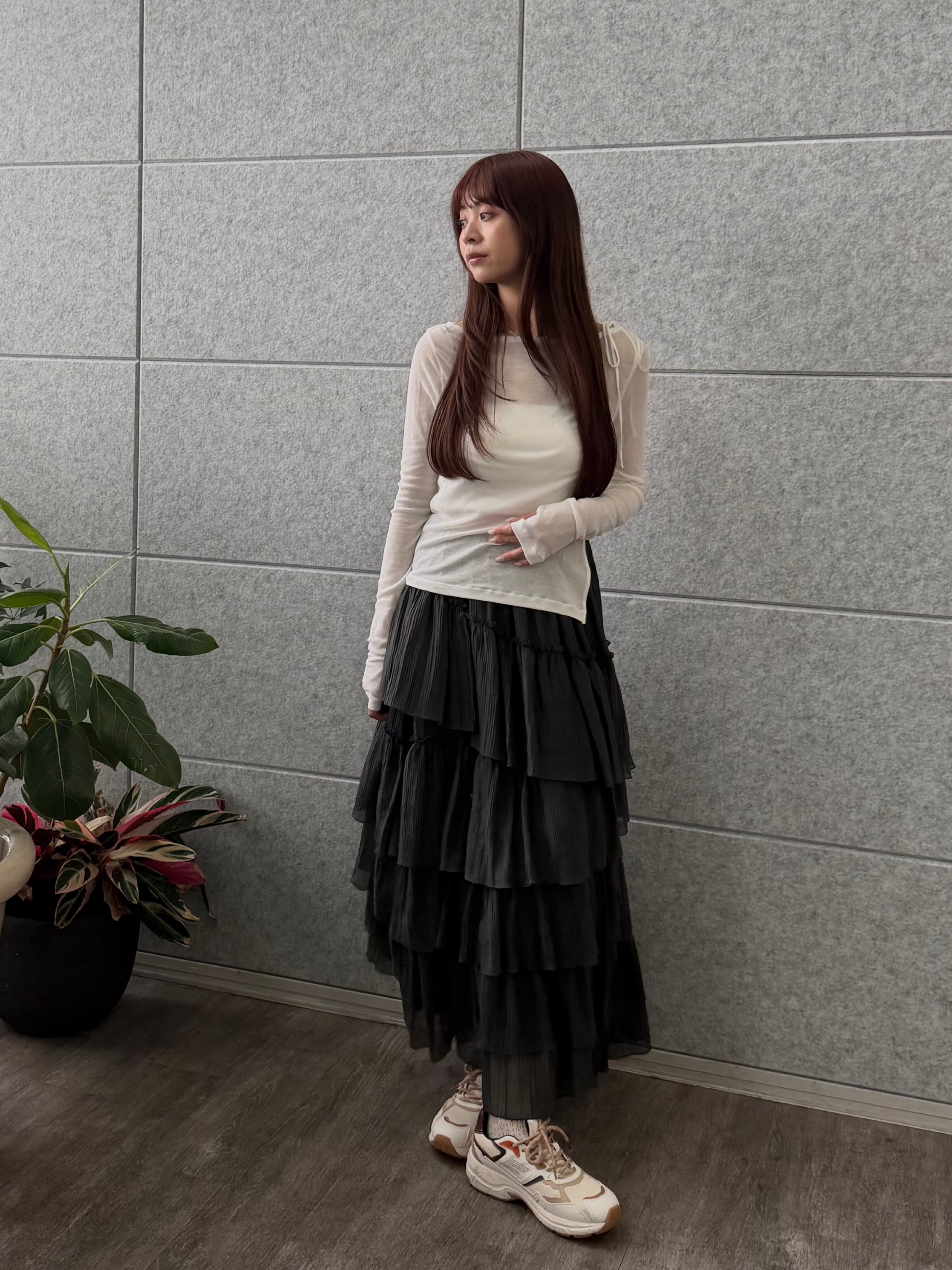 kanamiさんの「CODE A｜jersey ribbon pullover」を使ったコーディネート
