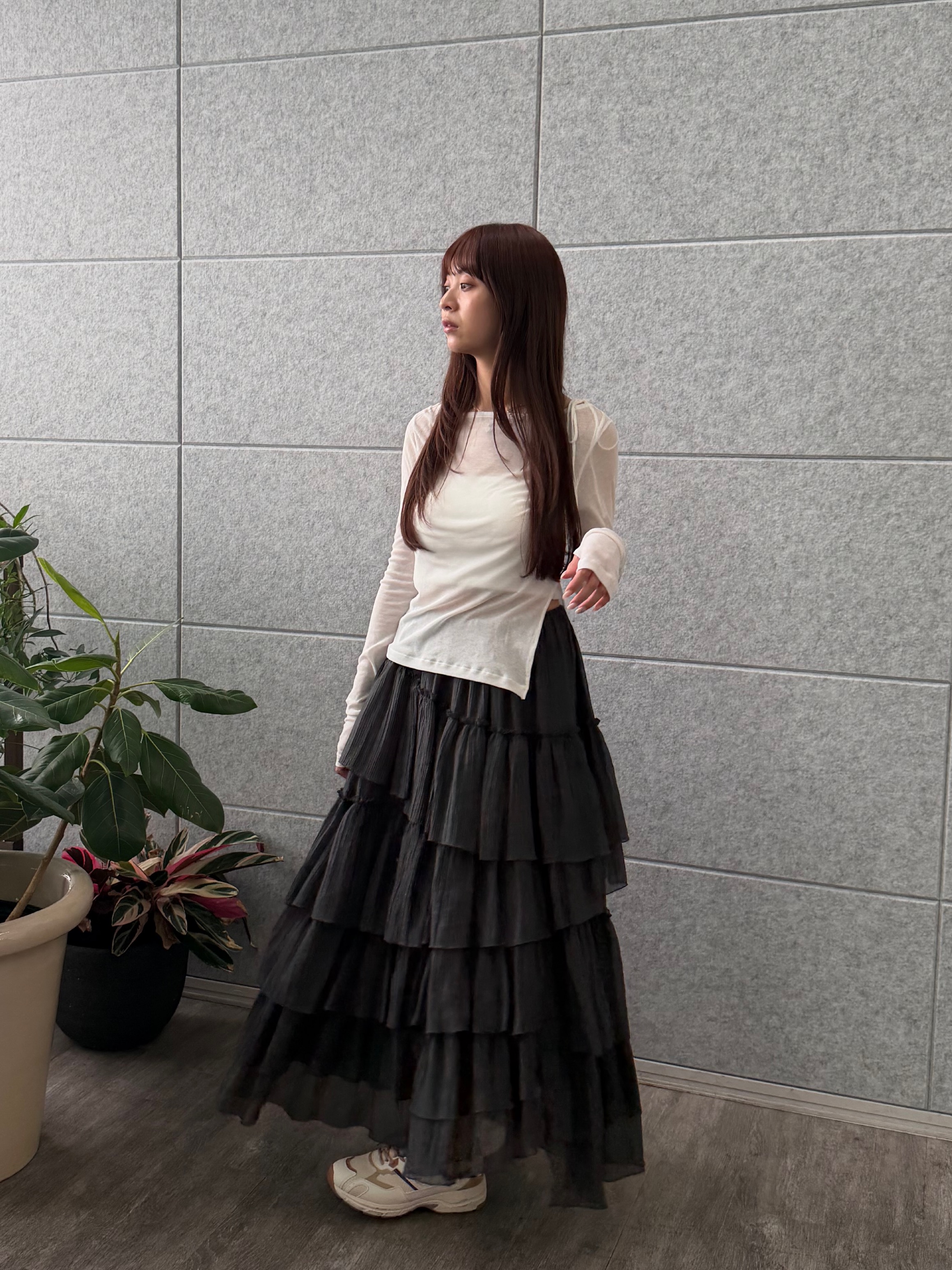 kanamiさんの「CODE A｜jersey ribbon pullover」を使ったコーディネート