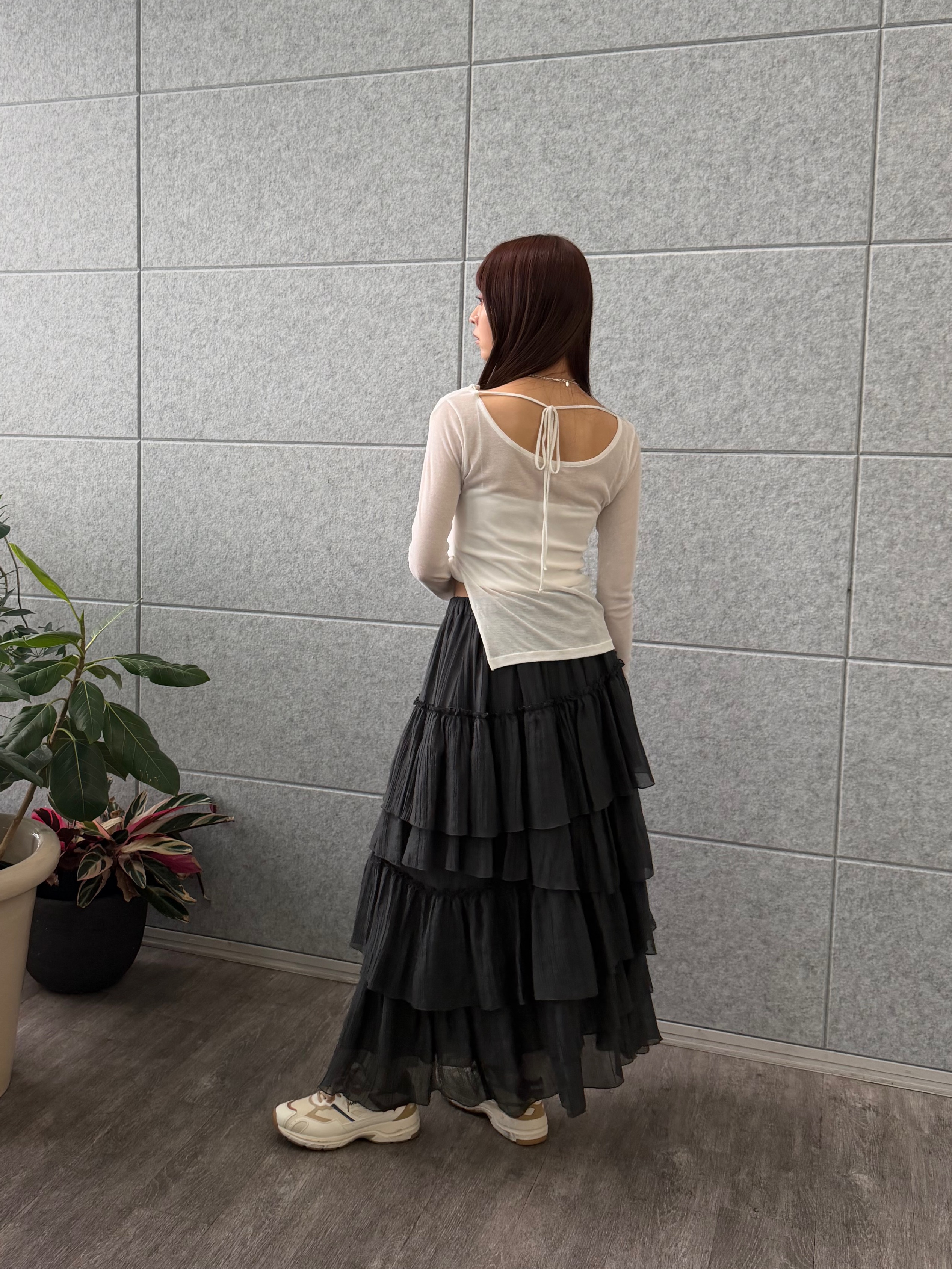 kanamiさんの「CODE A｜jersey ribbon pullover」を使ったコーディネート