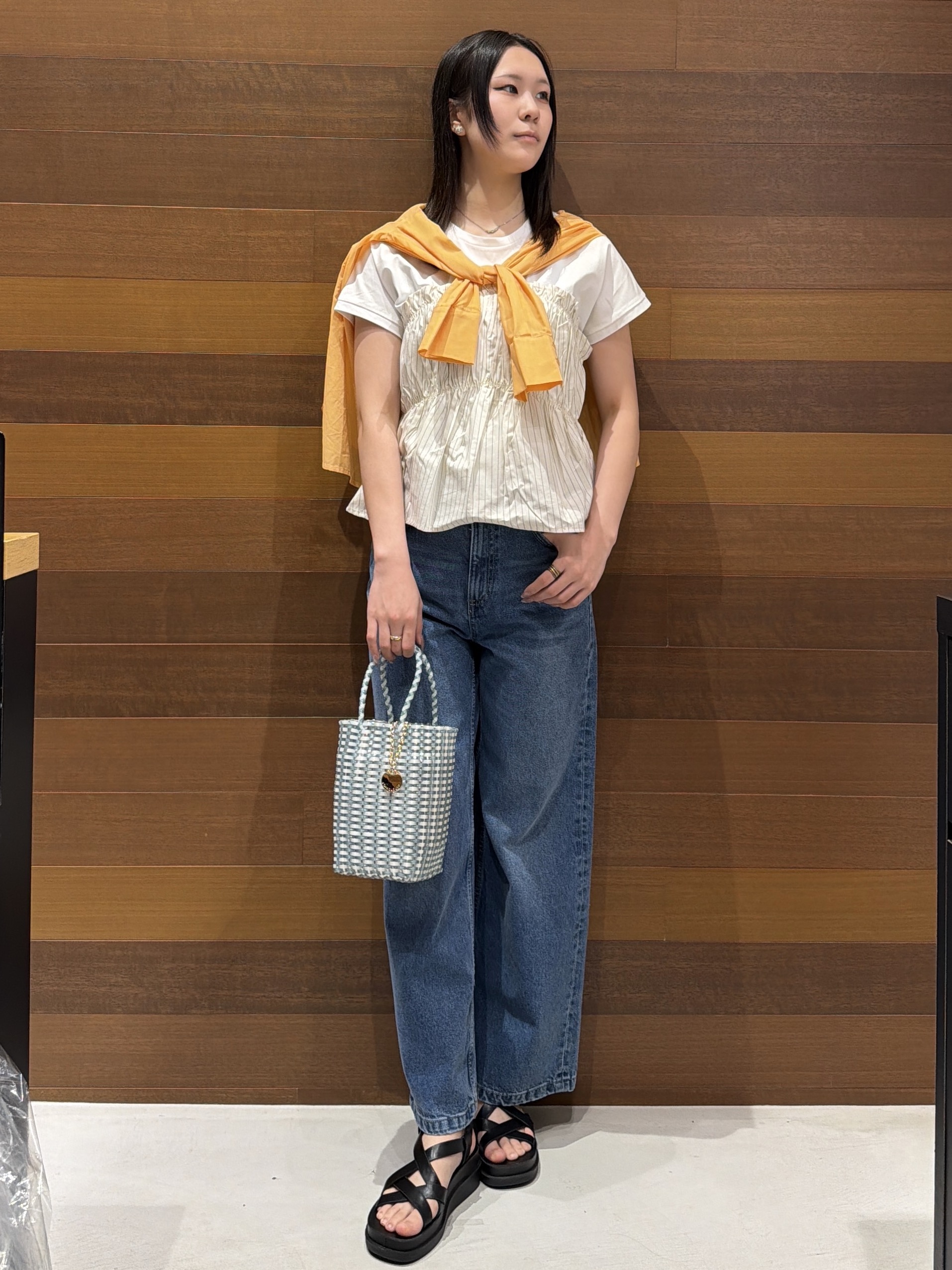 さやさんの「OPAQUE.CLIP｜ビスチェドッキングTシャツ【洗濯機OK】」を使ったコーディネート