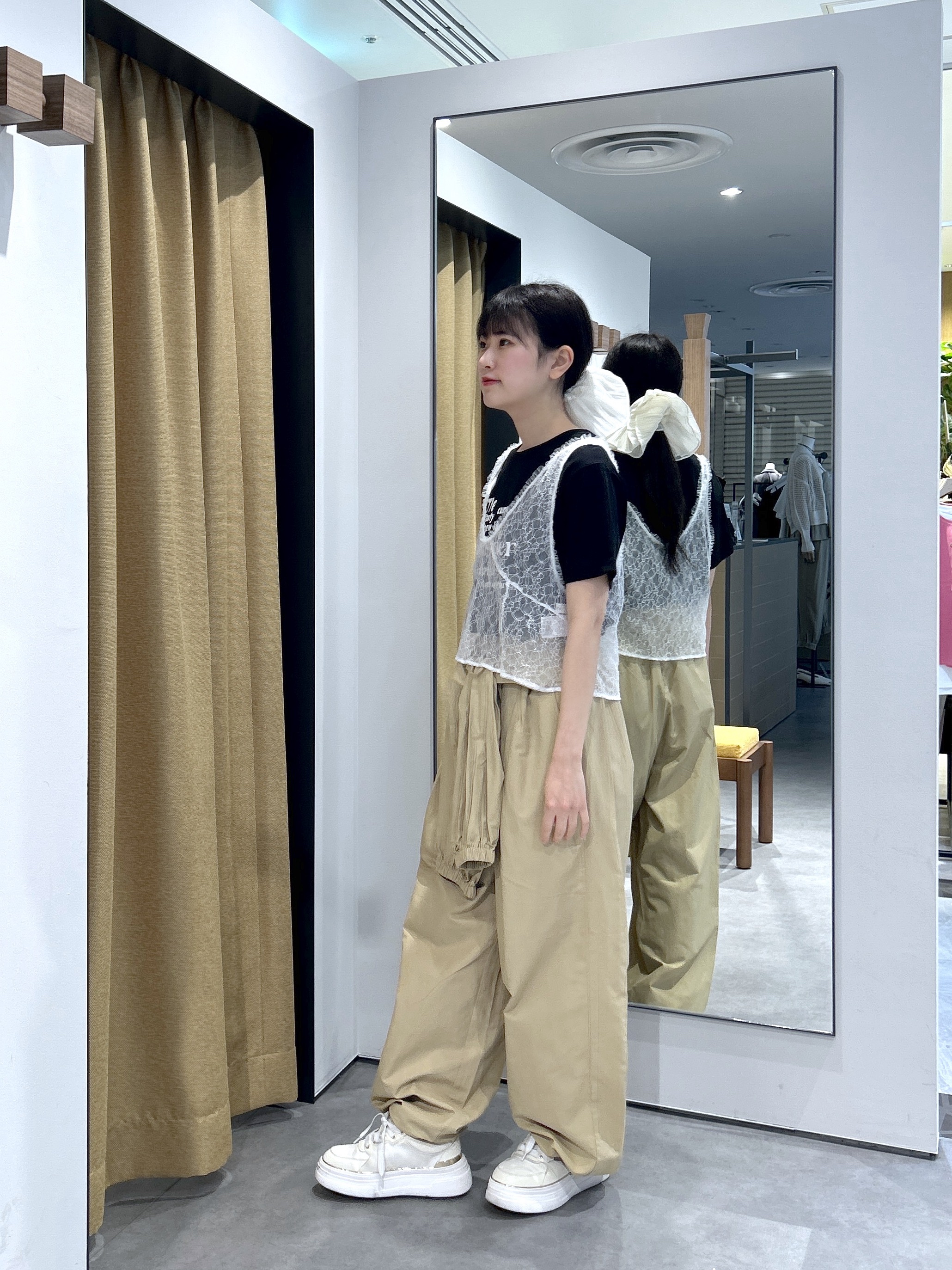 Renoさんの「INDIVI｜ボックスシルエットTシャツ【接触冷感】」を使ったコーディネート