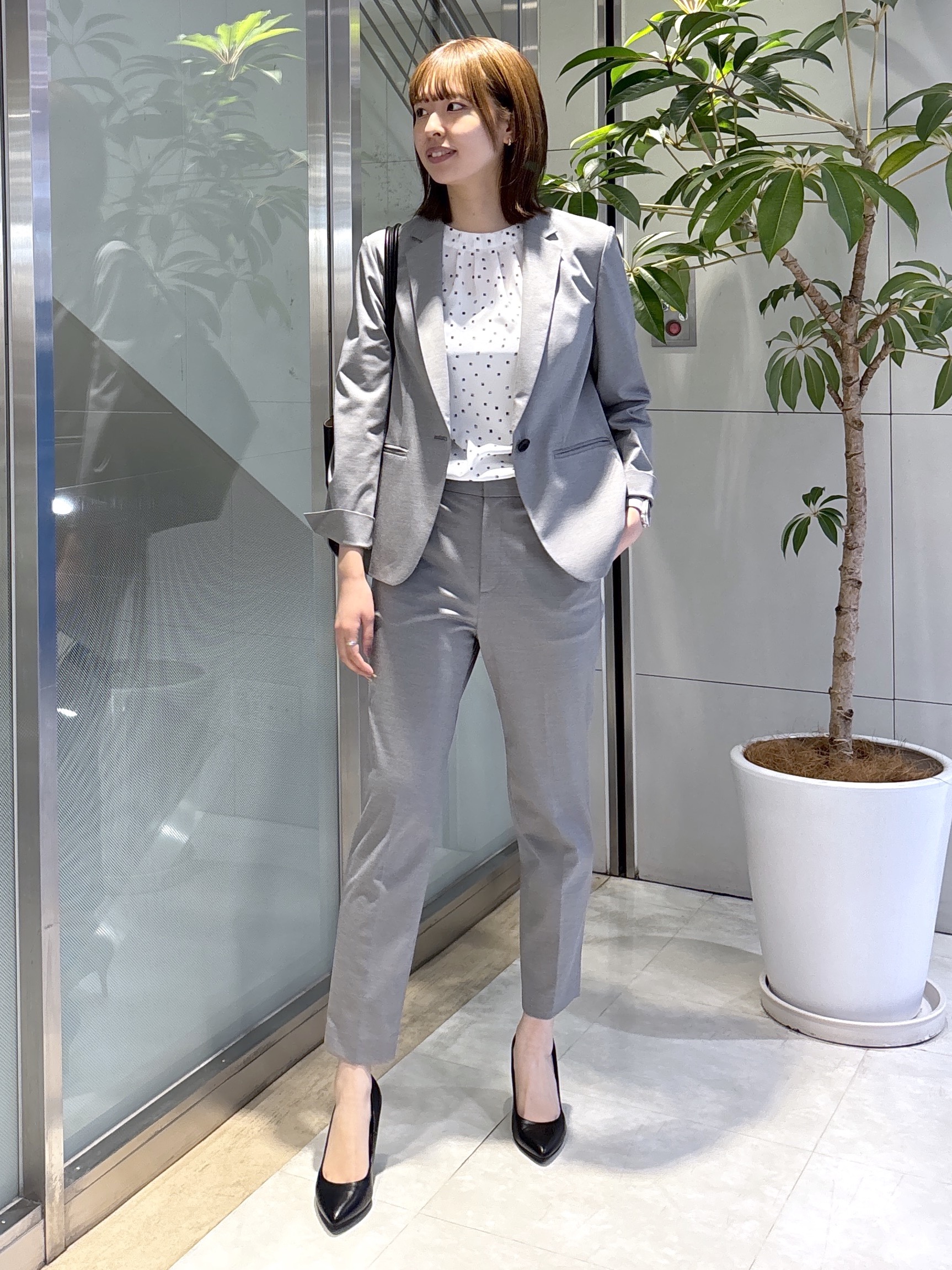 yukaさんの「UNTITLED｜【UV/接触冷感/スーツ】ジャージテーラードジャケット」を使ったコーディネート