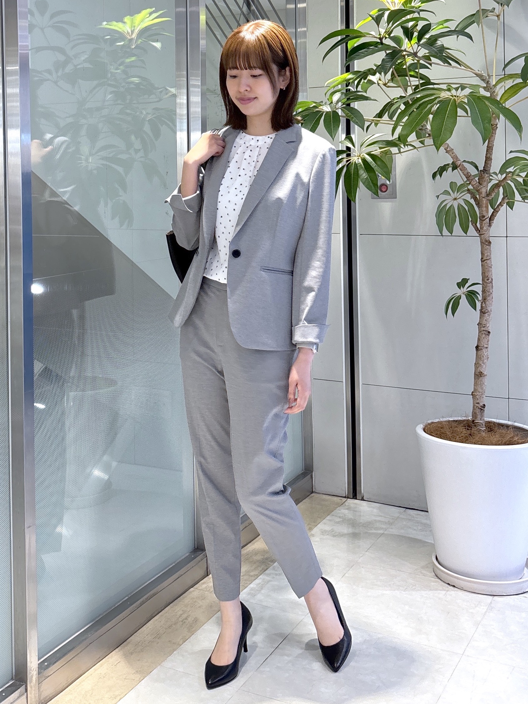 yukaさんの「UNTITLED｜【UV/接触冷感/スーツ】ジャージテーラードジャケット」を使ったコーディネート