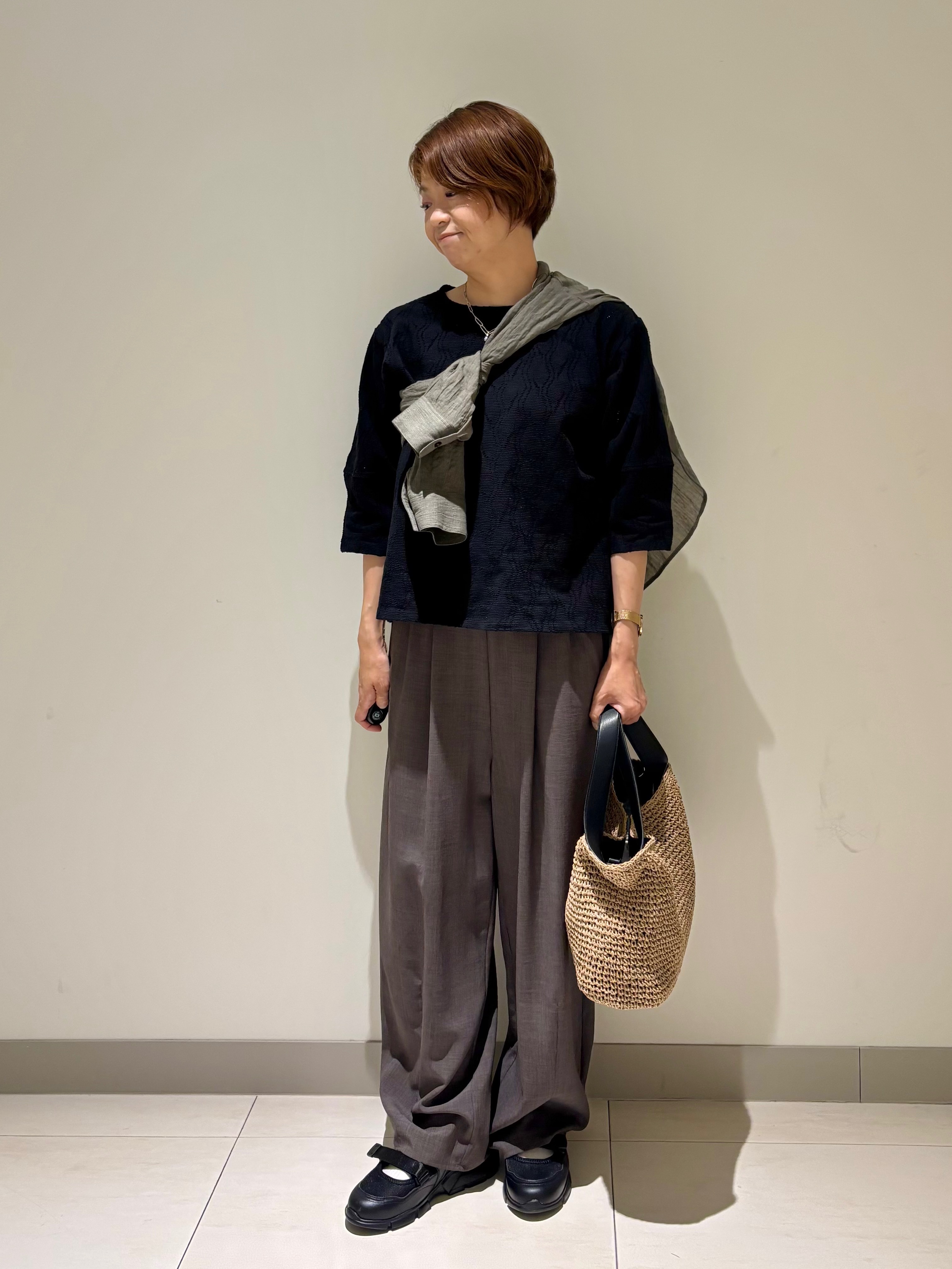 Haruさんの「Dessin｜【洗える】七分袖レースカットソー」を使ったコーディネート